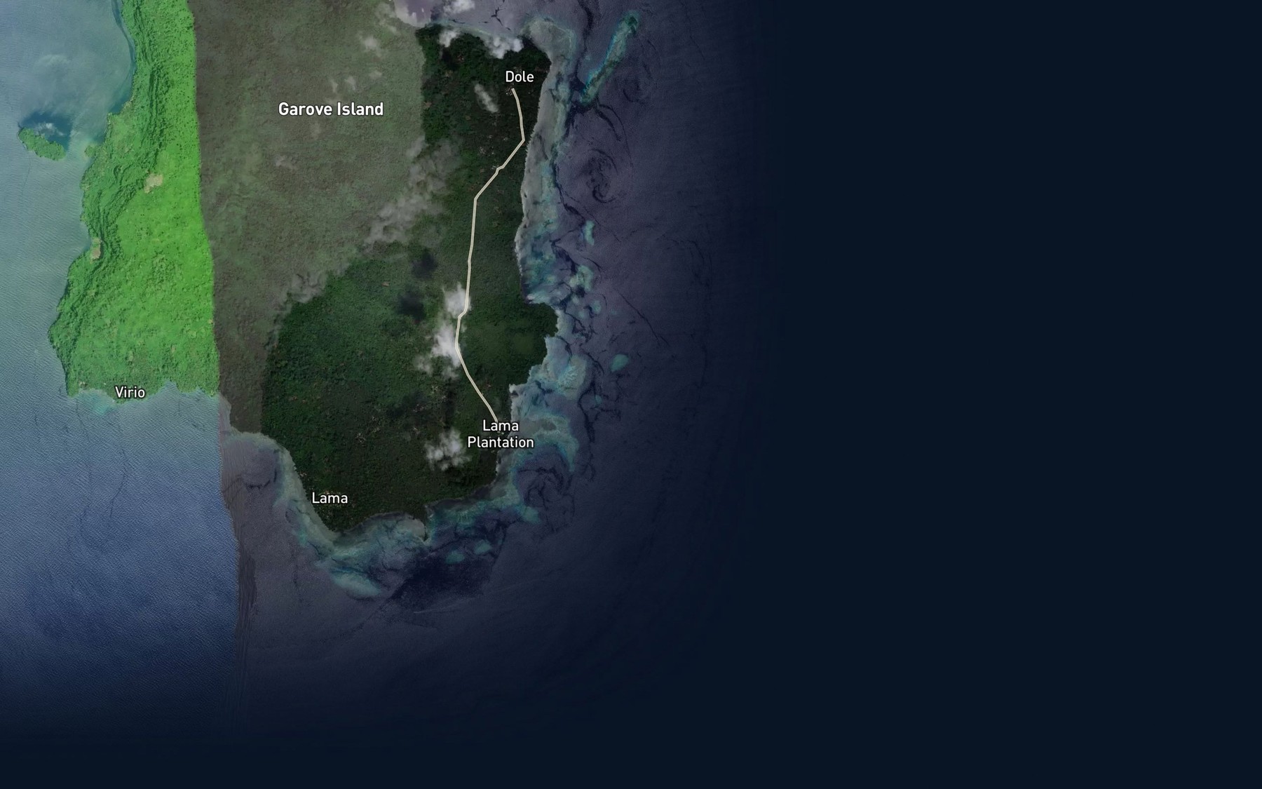 Satellite map of the Lama Anchorage