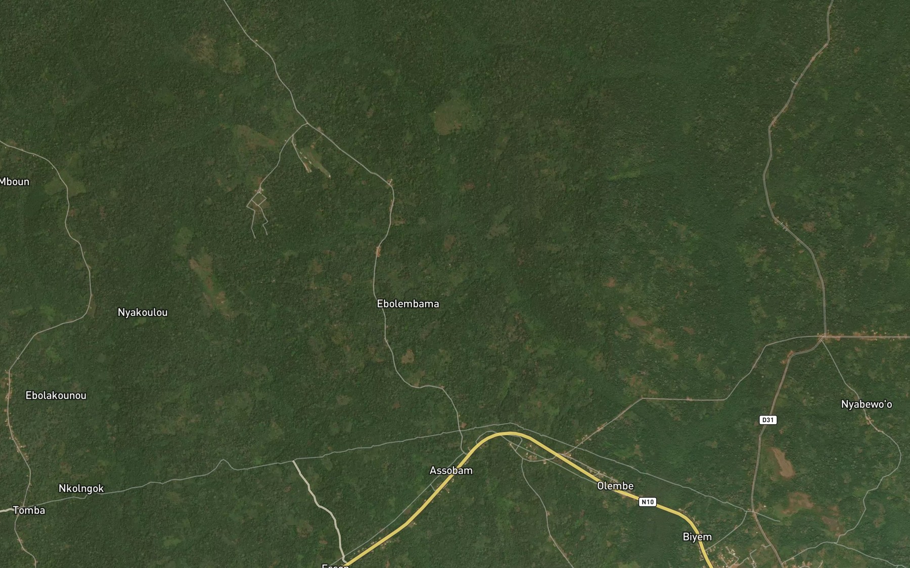 Satellite map of the Paba