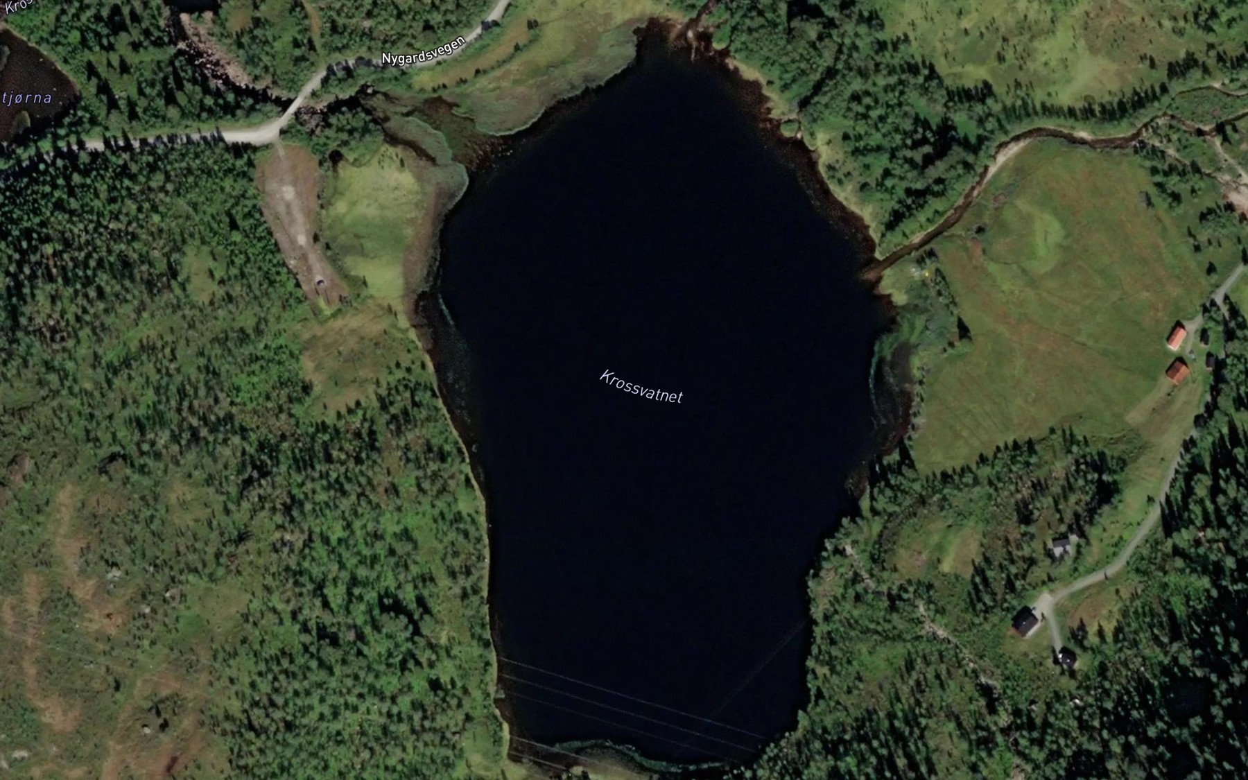 Satellite map of the Krossvatnet
