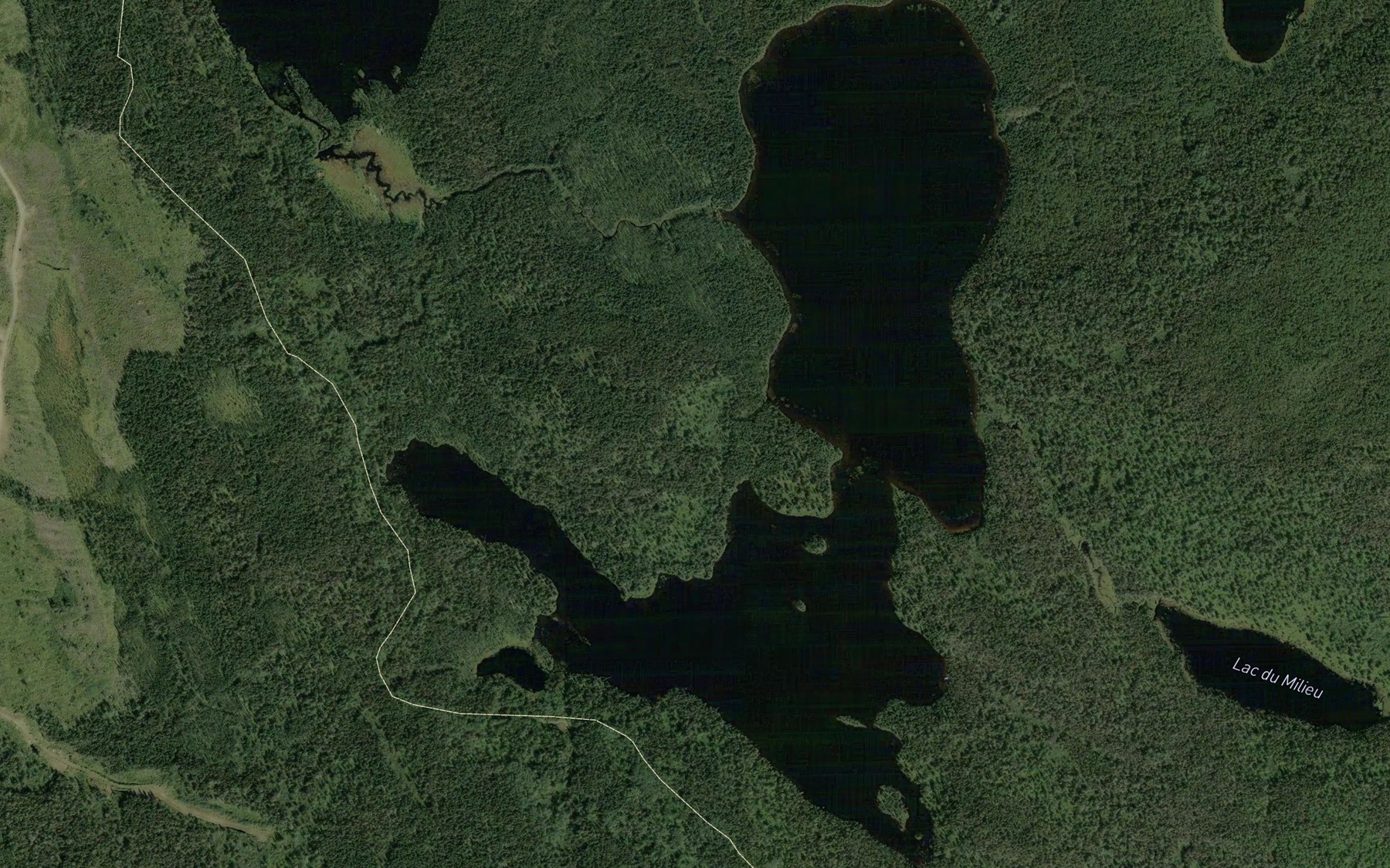 Satellite map of the Lac au Bois Vert