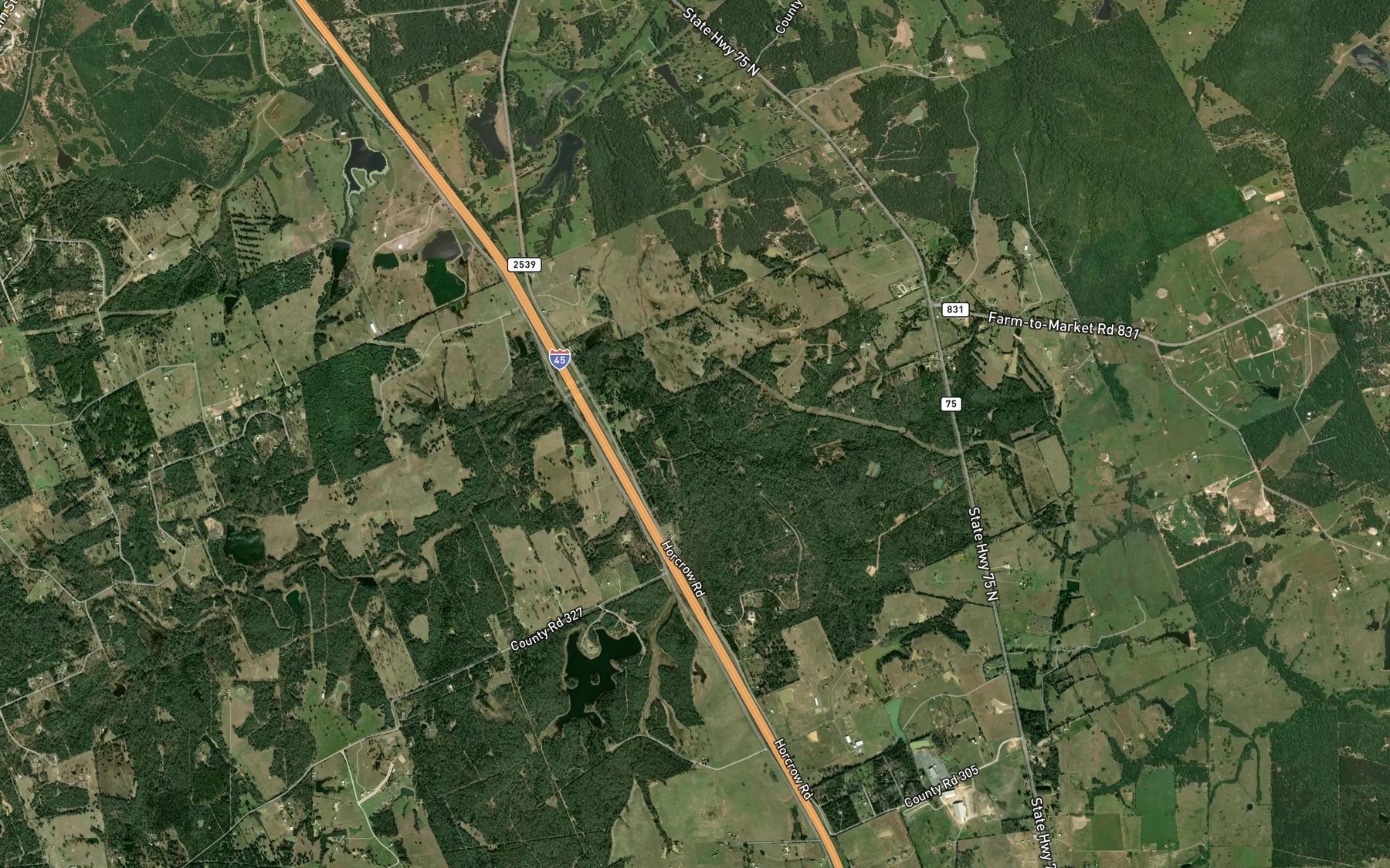 Satellite map of the Smith Branch