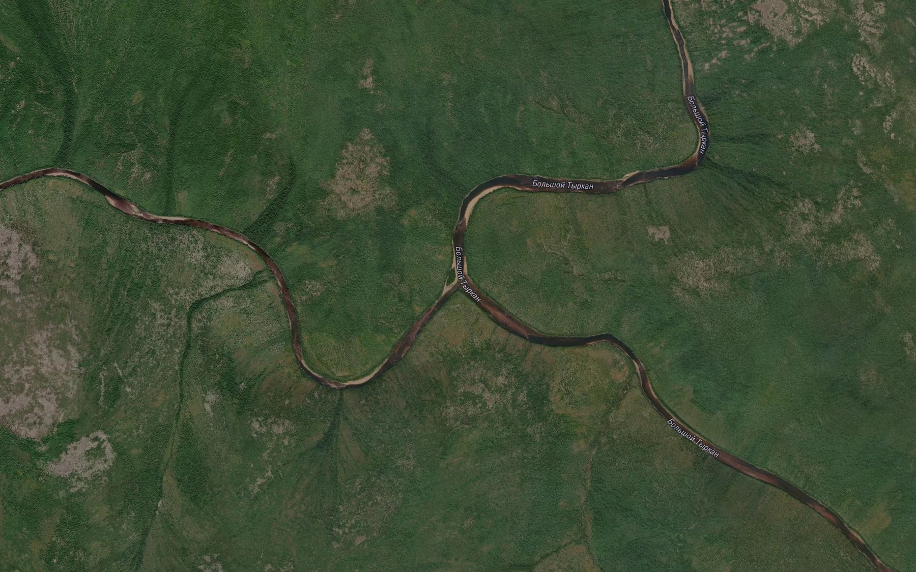 Satellite map of the Malyy Tyrkan