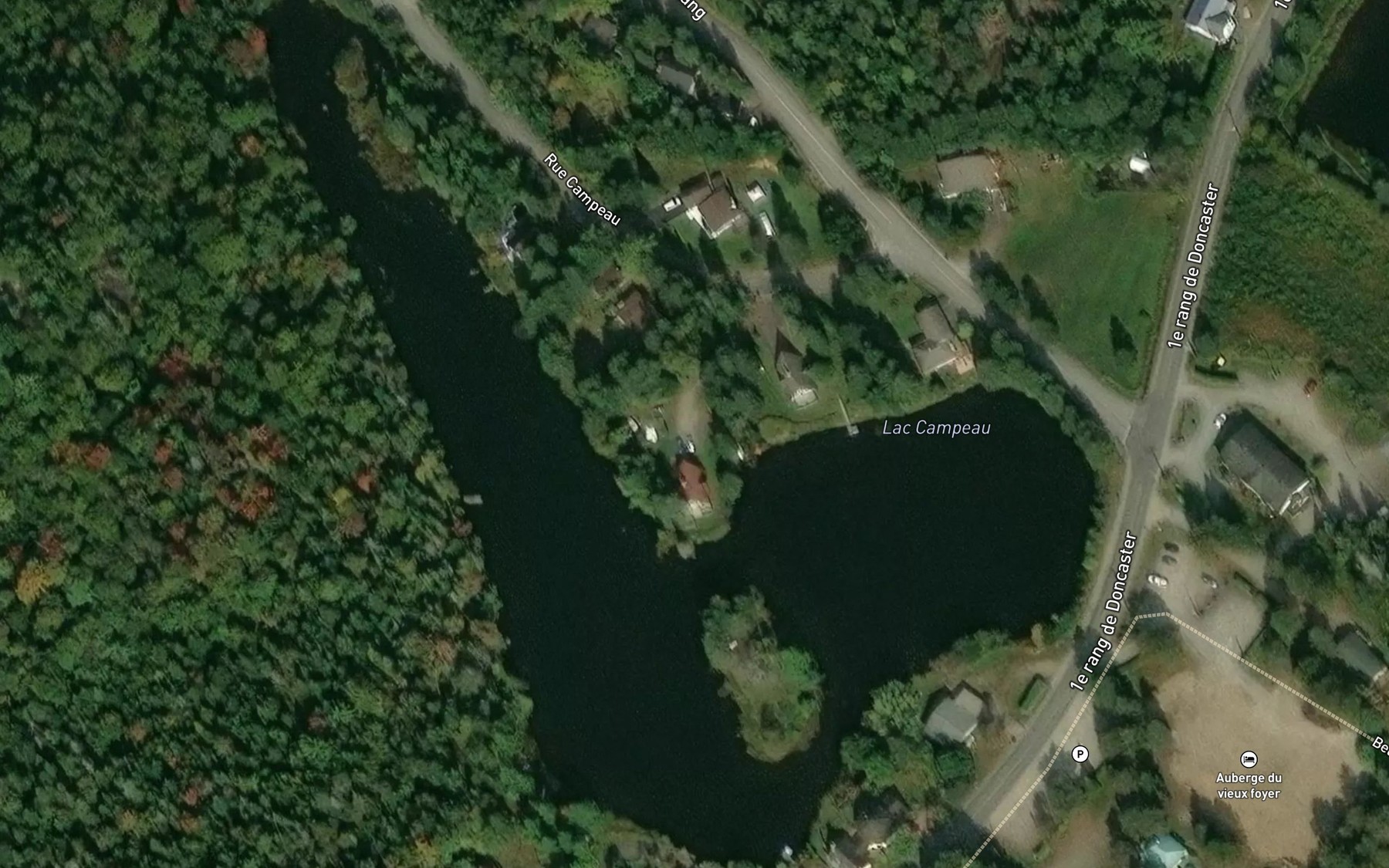 Satellite map of the Lac Campeau