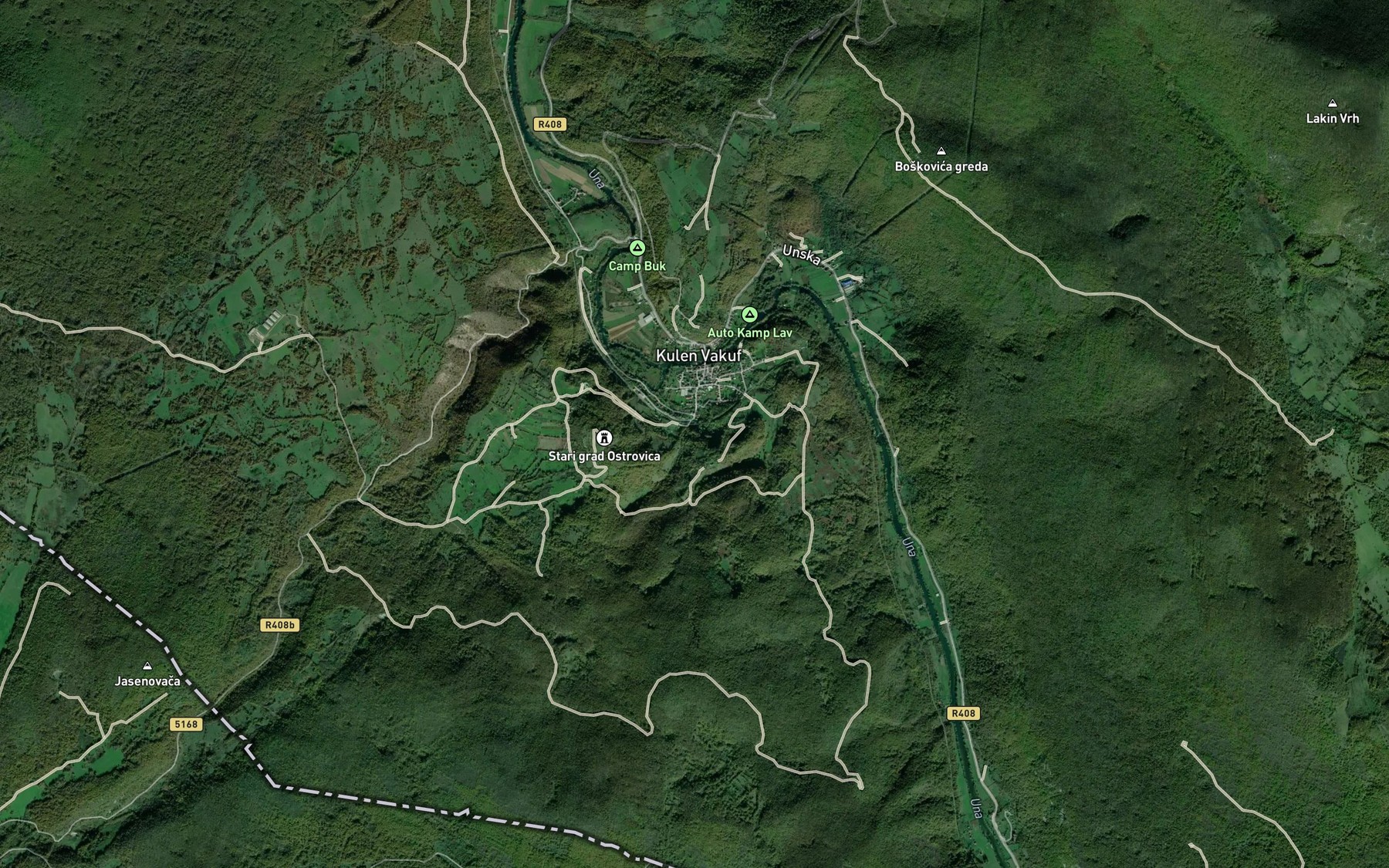 Satellite map of the Ostrovica