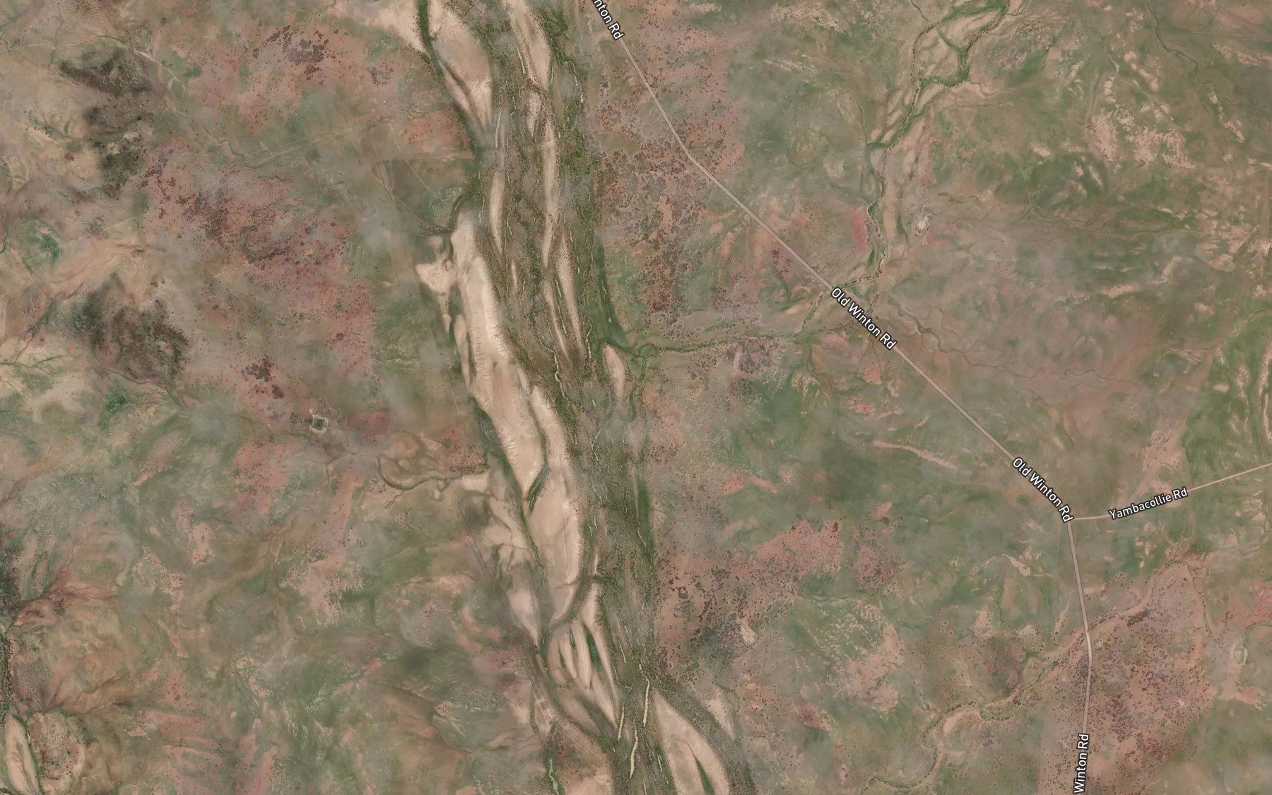Satellite map of the Maxwelton Creek