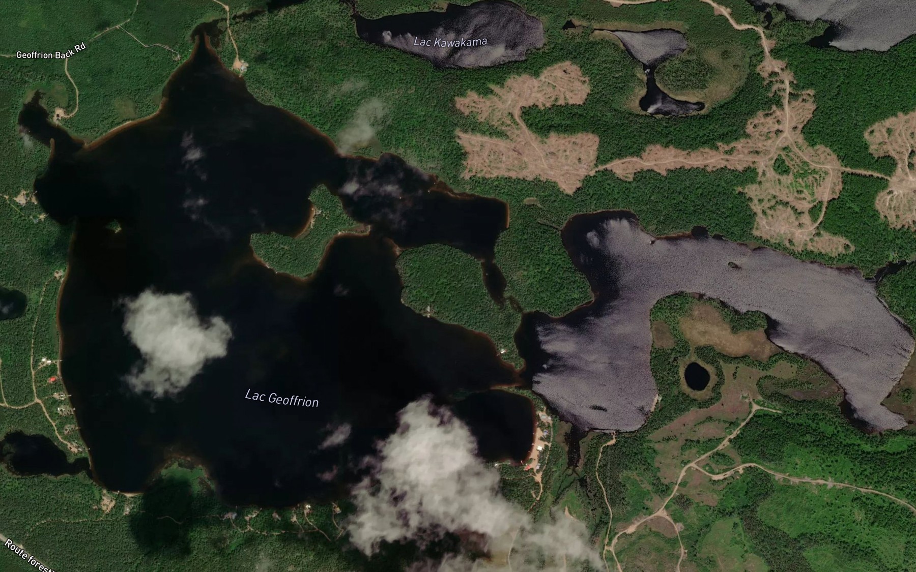 Satellite map of the Lac Geoffrion