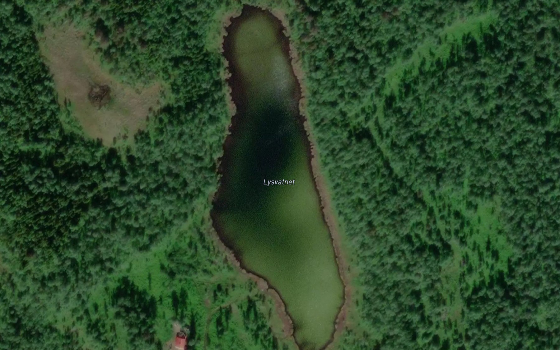 Satellite map of the Lysvatnet