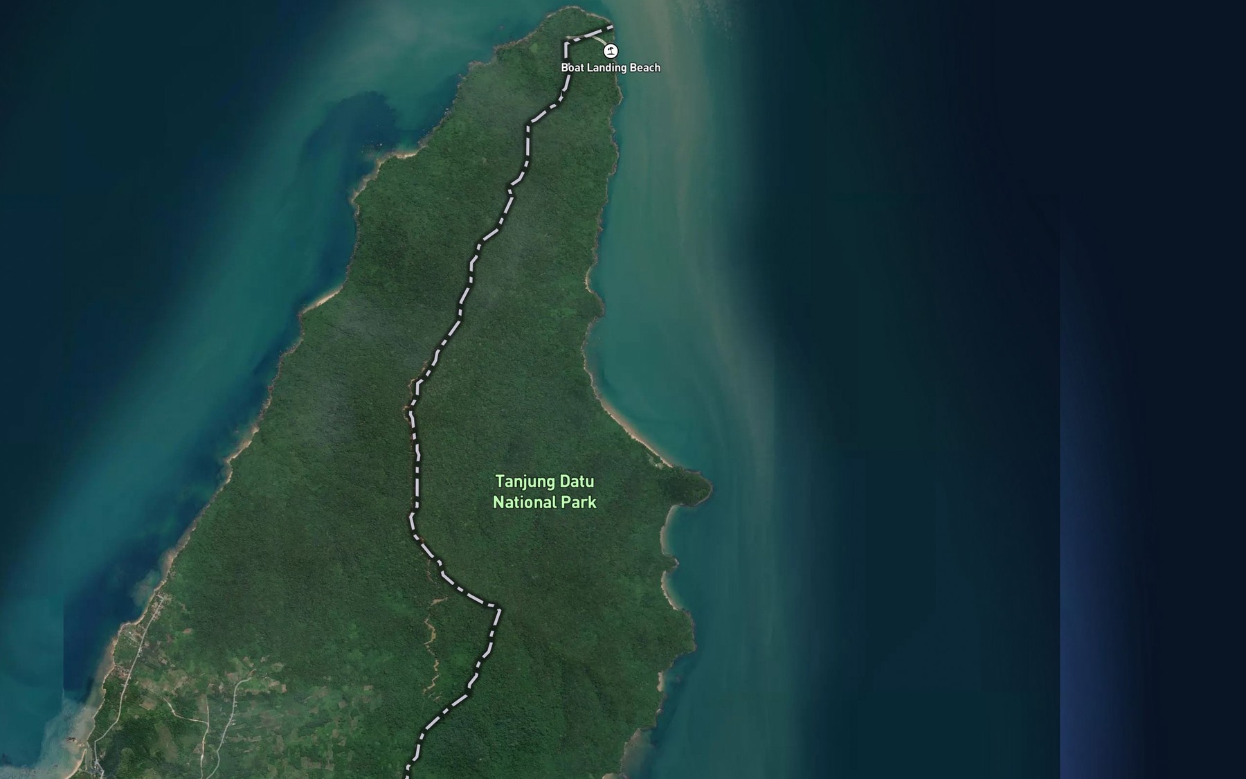 Satellite map of the Teluk Labuan Gadong