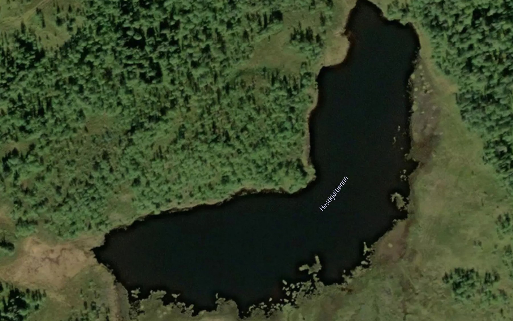 Satellite map of the Hestkjoltjorna