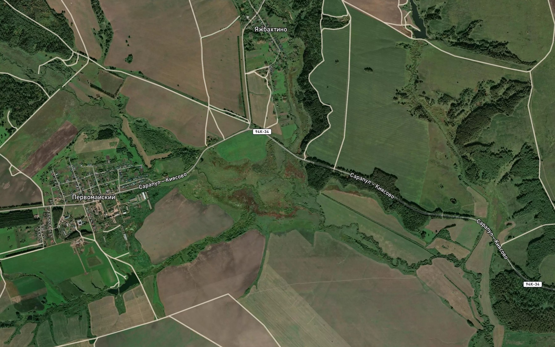 Satellite map of the Yazhbakhtinka