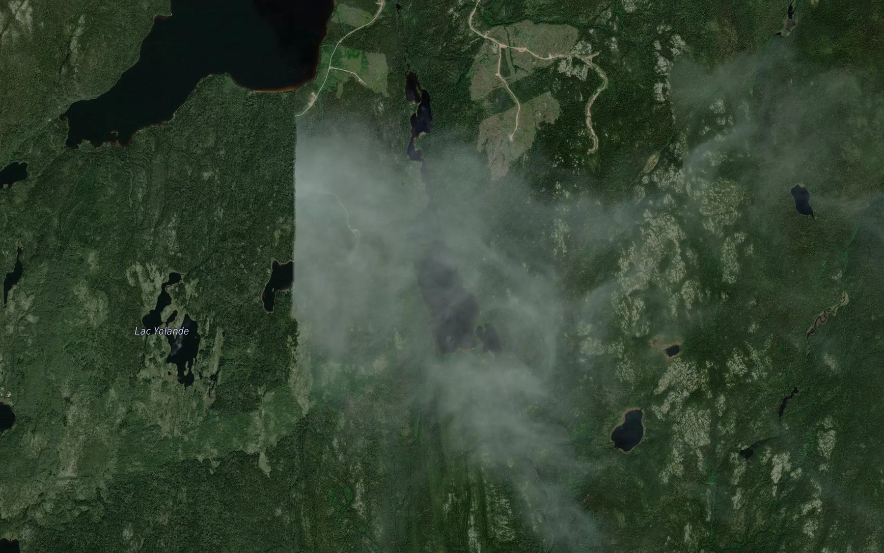 Satellite map of the Lac Gaudreault