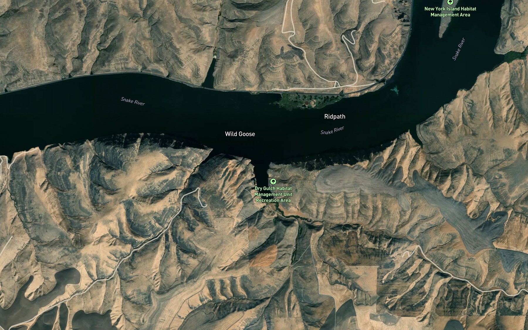 Satellite map of the Little Goose Bay
