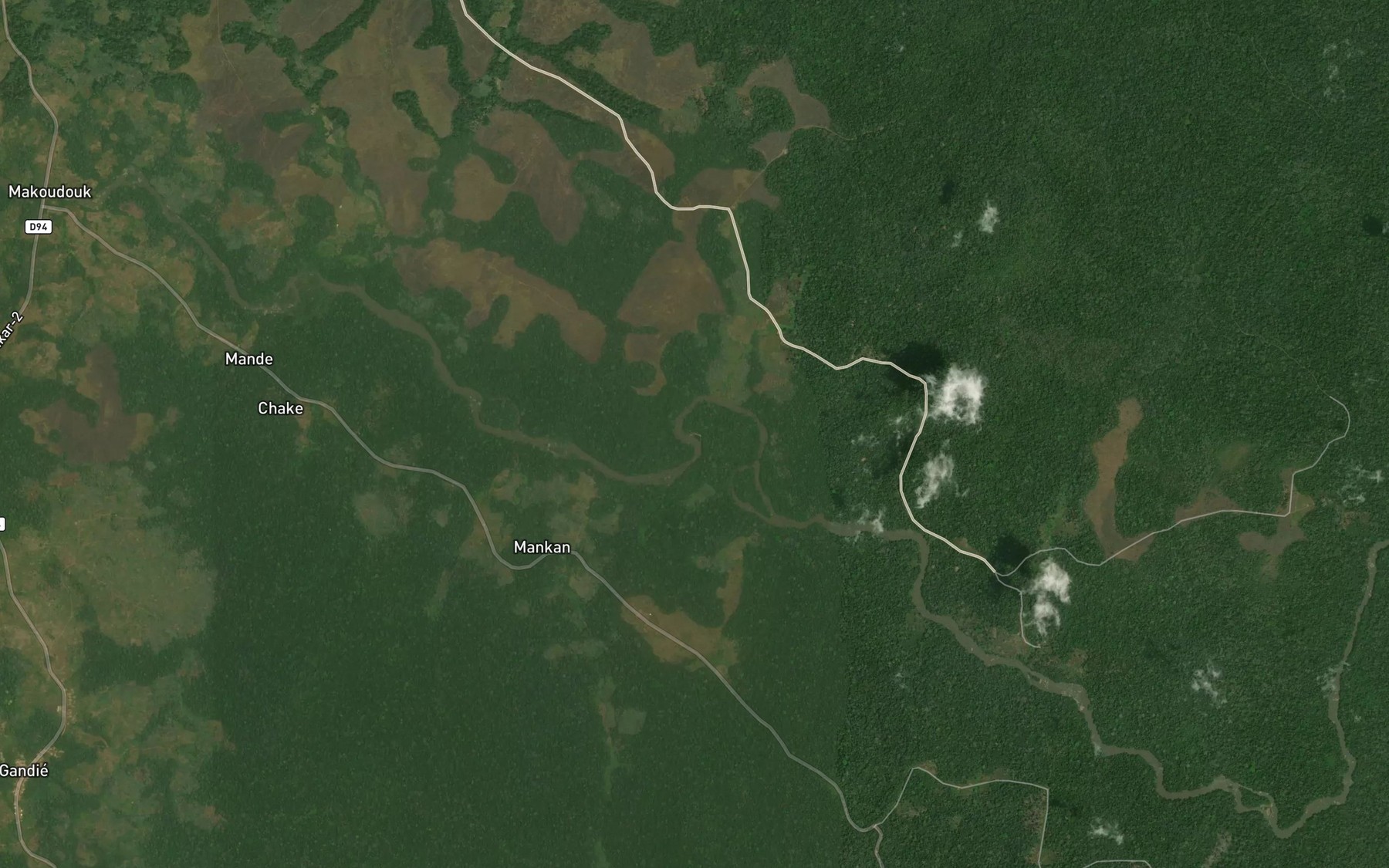 Satellite map of the Ngou