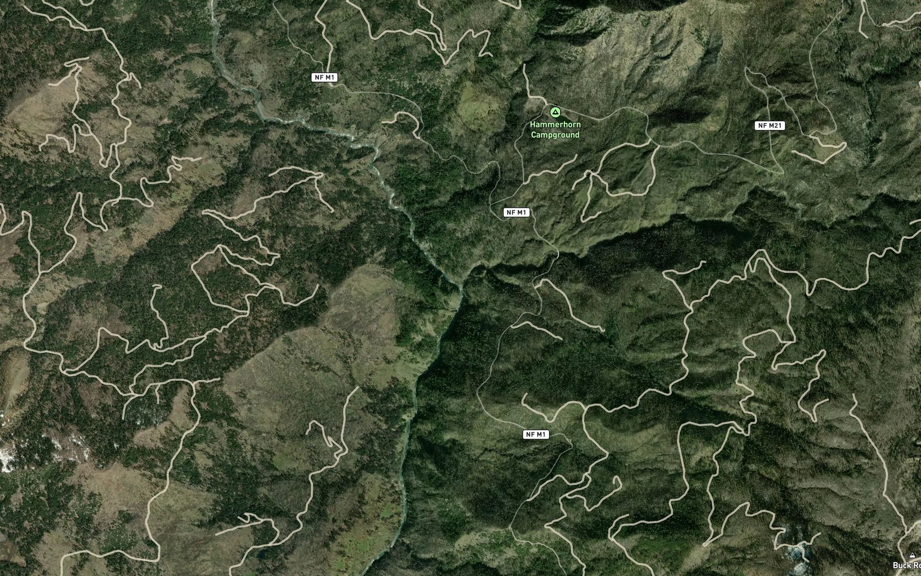 Satellite map of the Beaver Creek