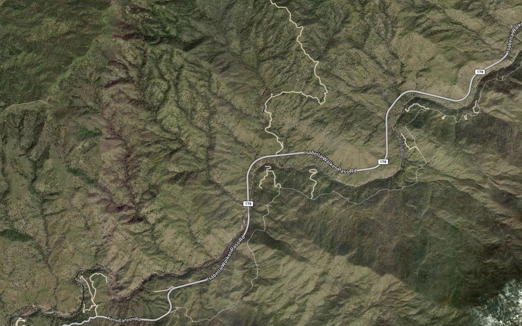 Satellite map of the Delonegha Hot Springs