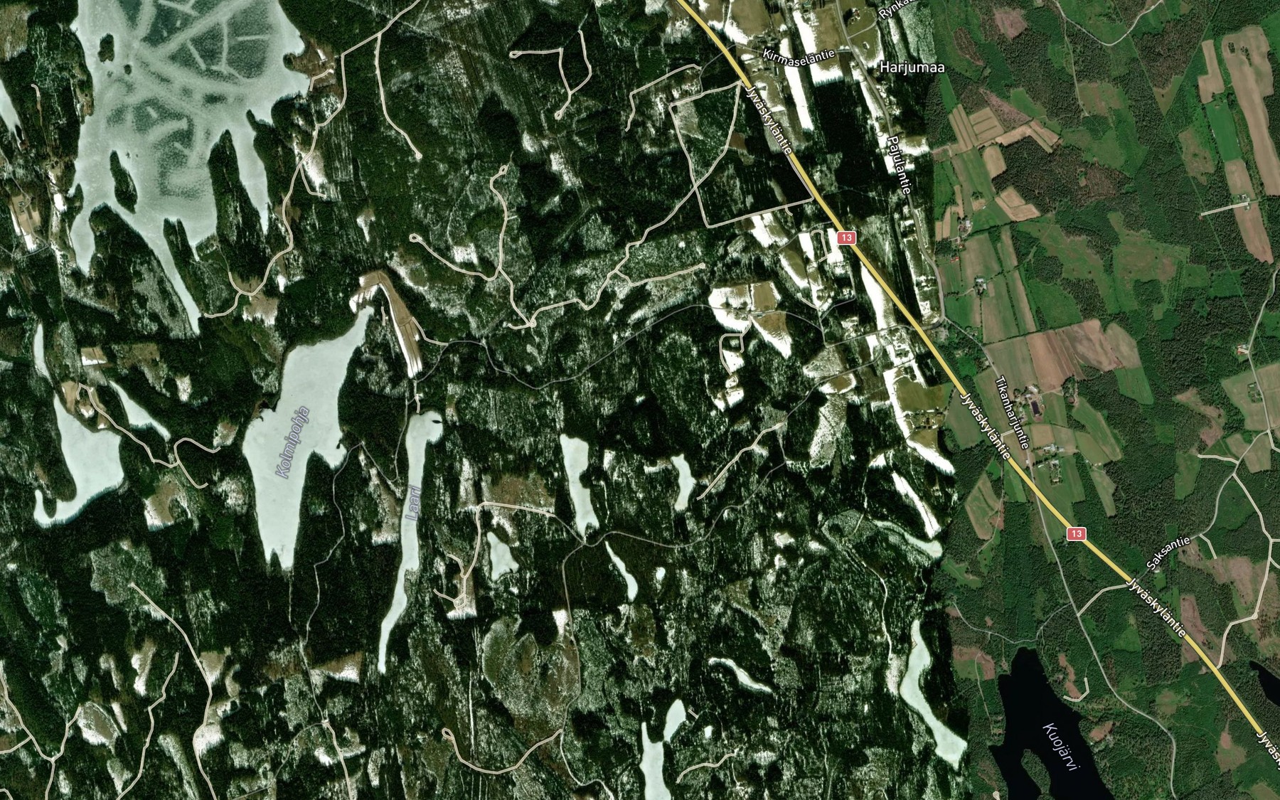 Satellite map of the Ruunalampi