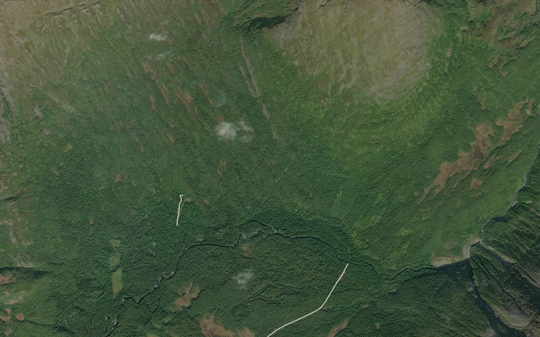 Satellite map of the Avkojohka