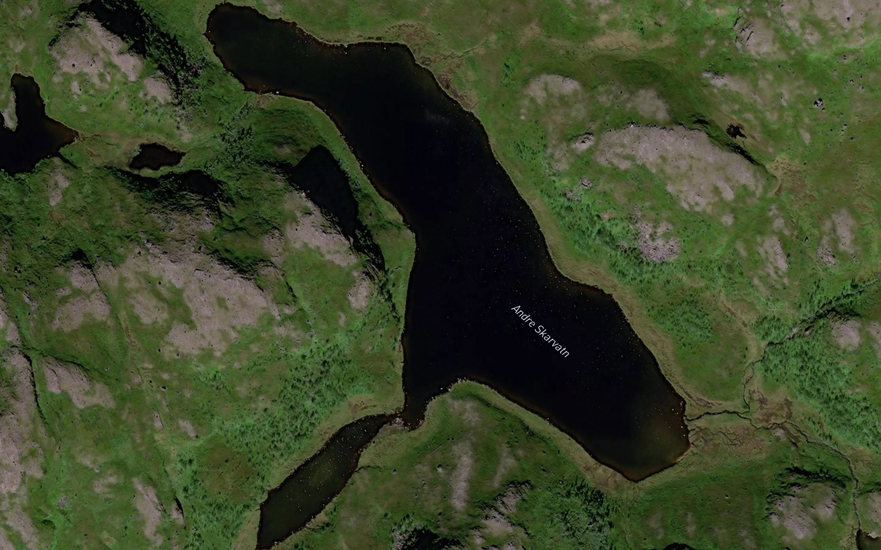 Satellite map of the Skardvatn,andre