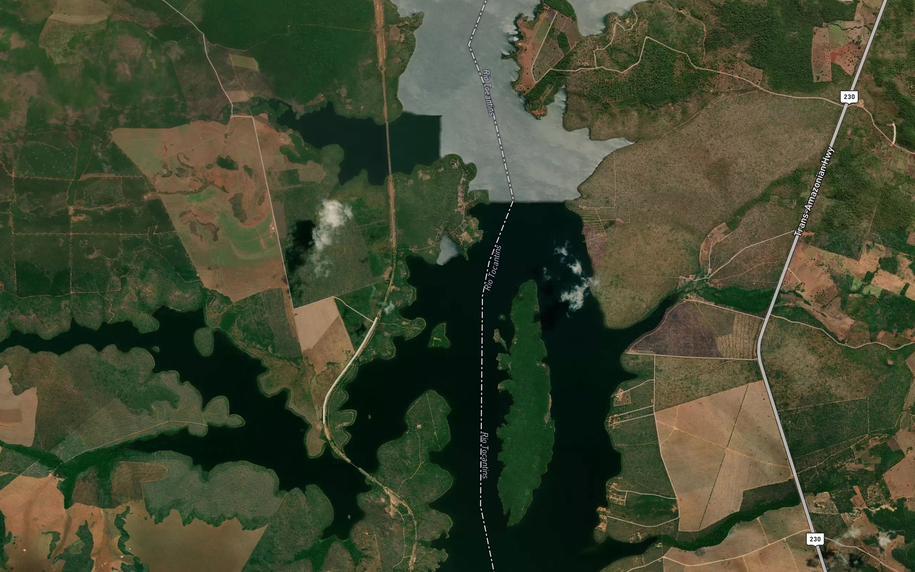 Satellite map of the Ribeirao Caricaca