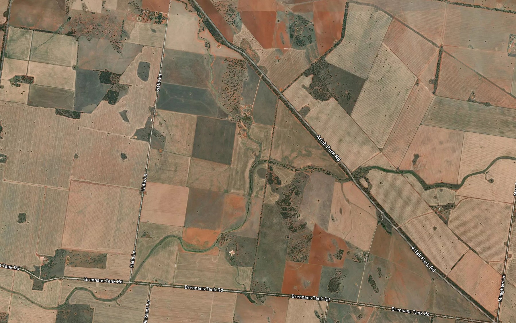 Satellite map of the Magpie Creek
