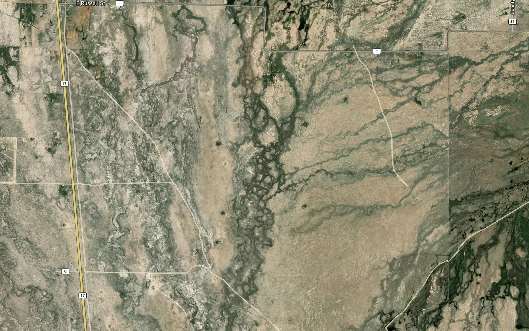 Satellite map of the San Isabel Creek