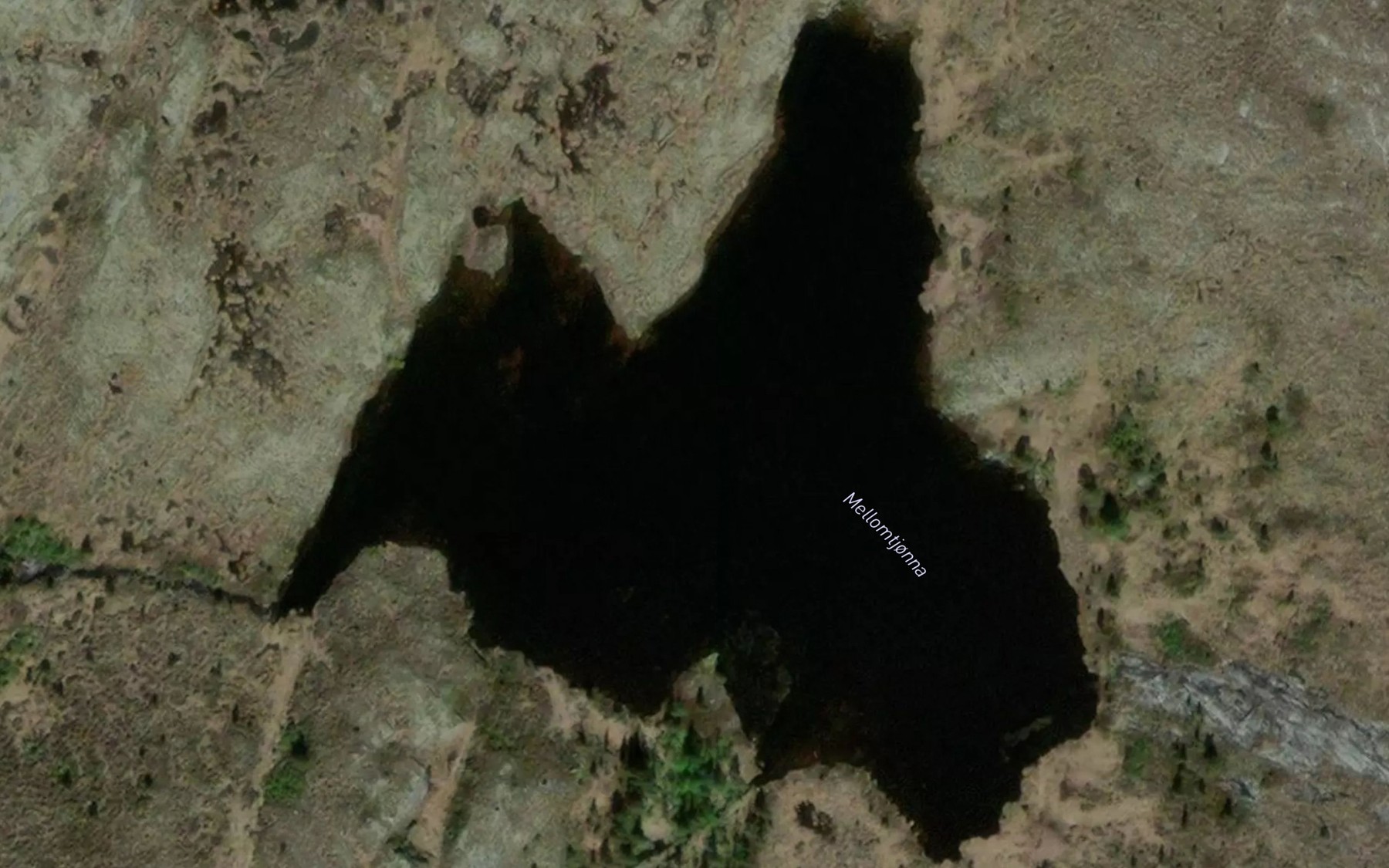 Satellite map of the Mellomtjonna