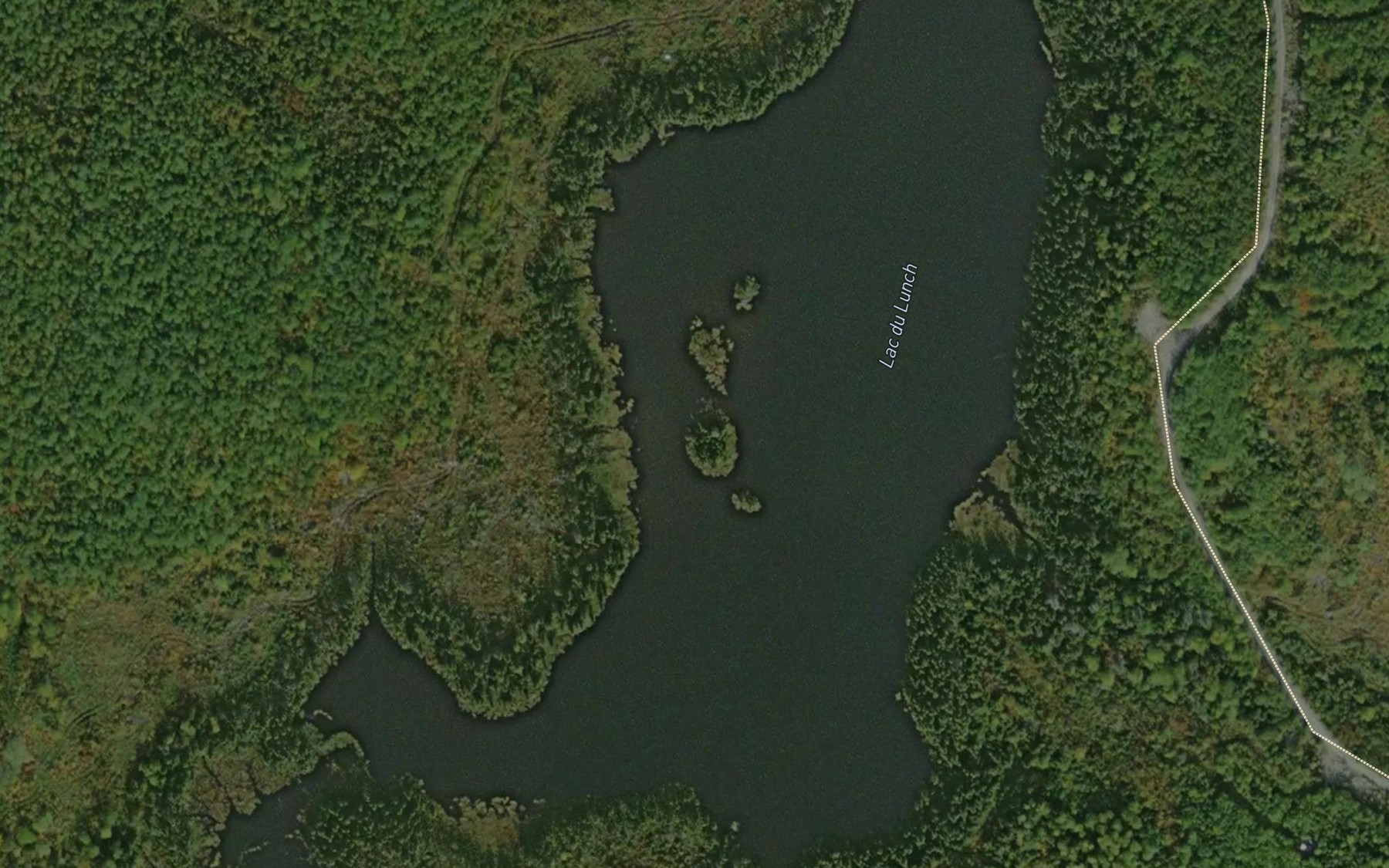 Satellite map of the Lac du Lunch