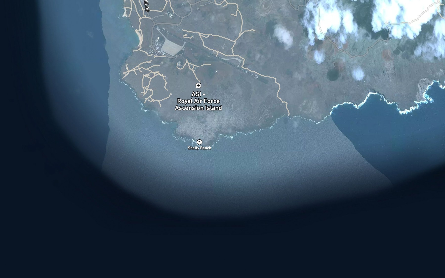 Satellite map of the Gannet Bay