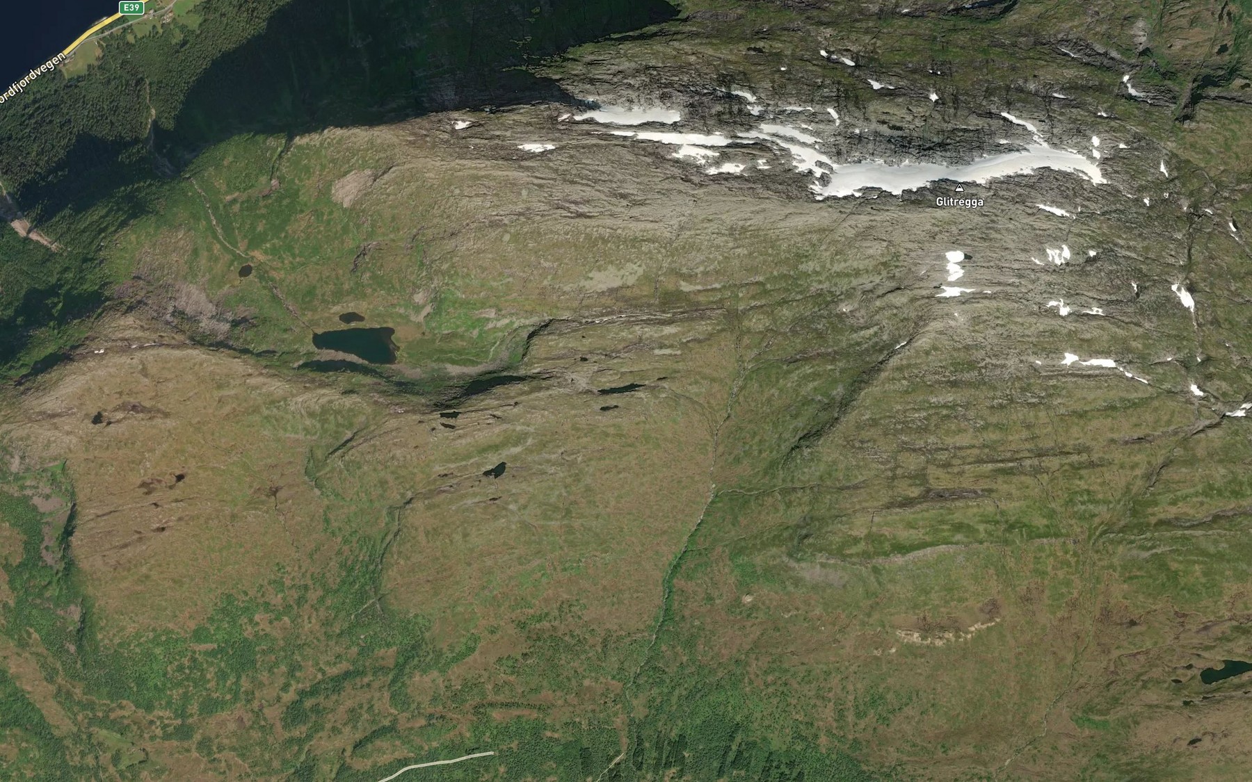 Satellite map of the Langevatnet