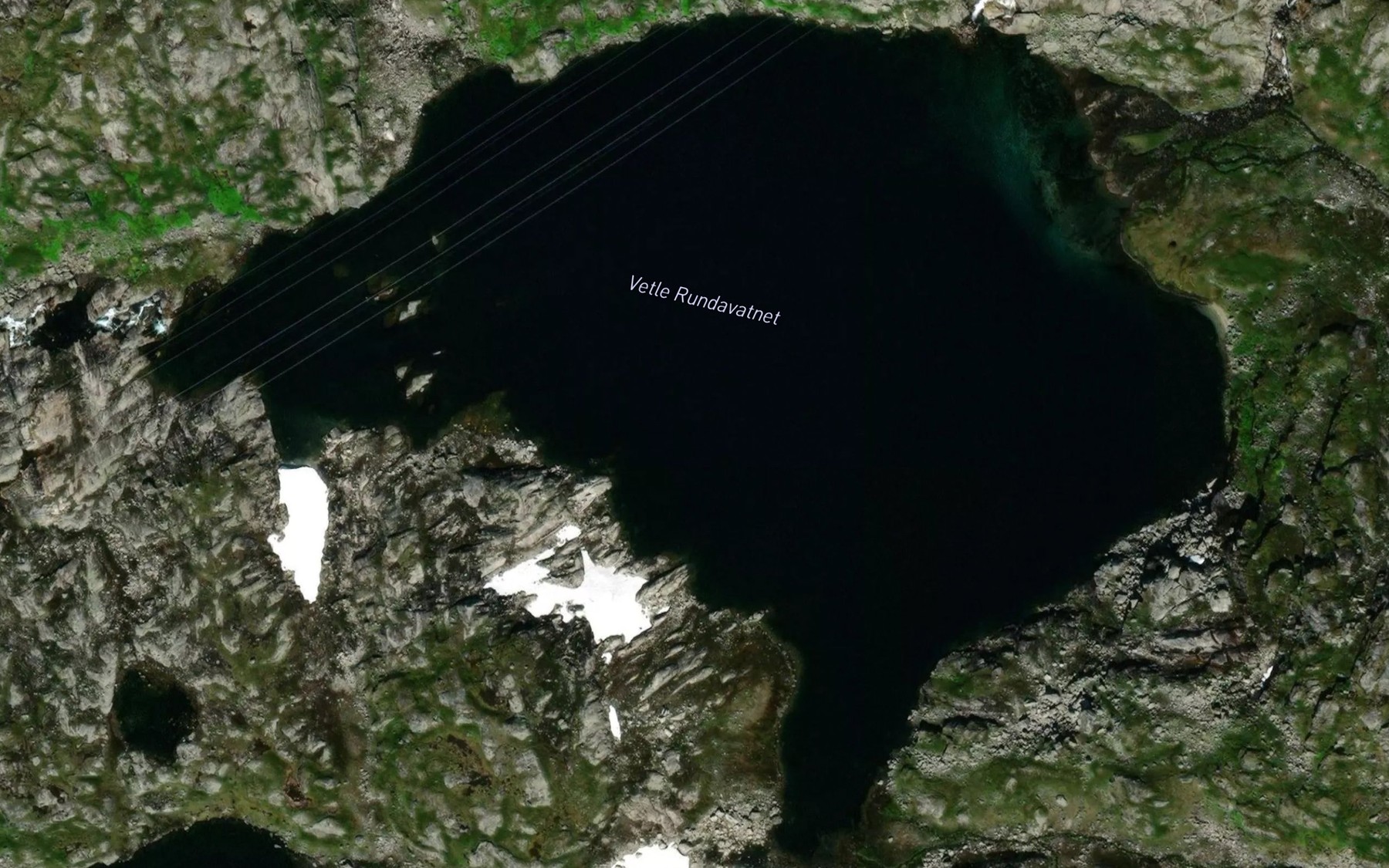Satellite map of the Rundavatnet,vetle