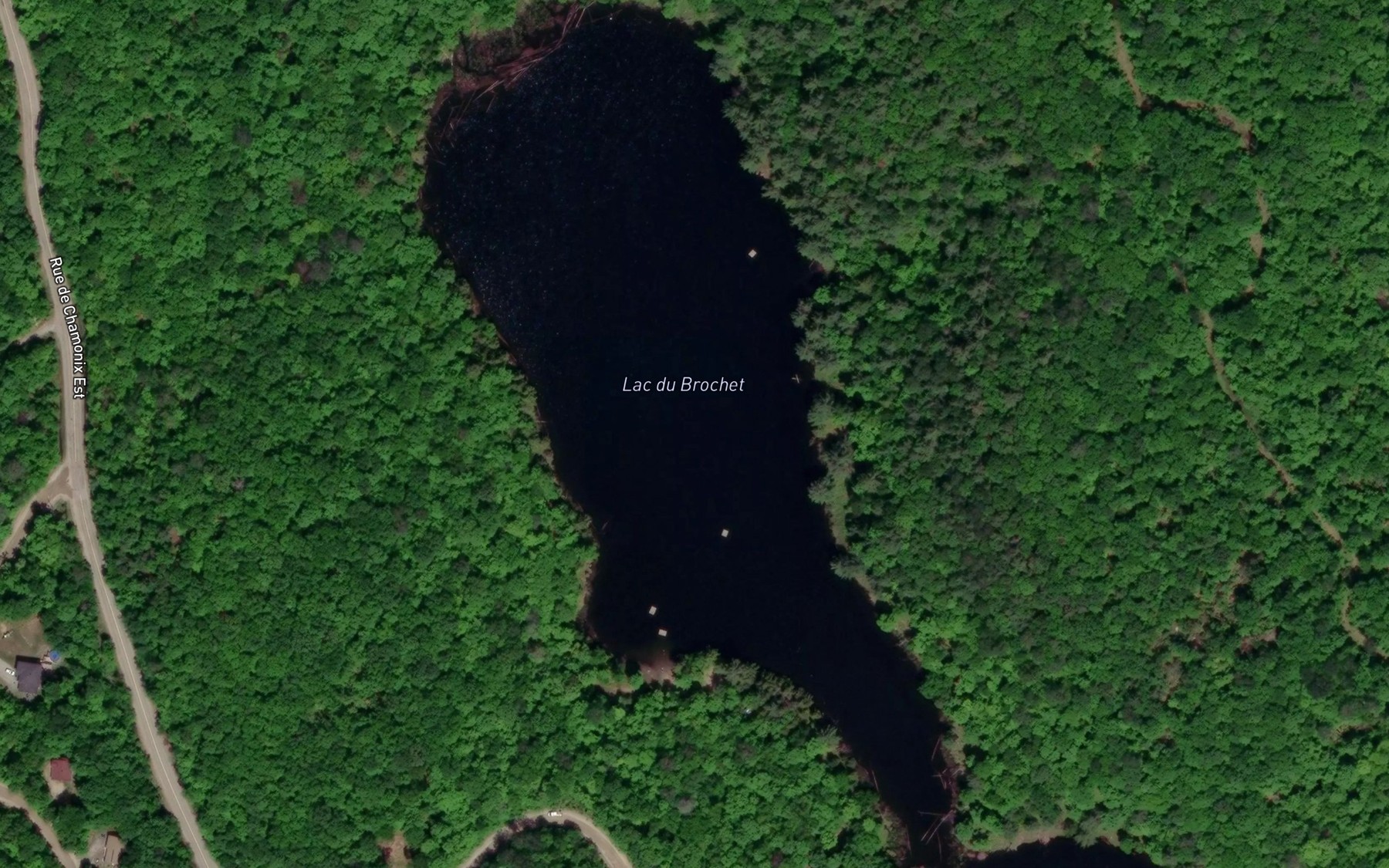 Satellite map of the Lac du Brochet