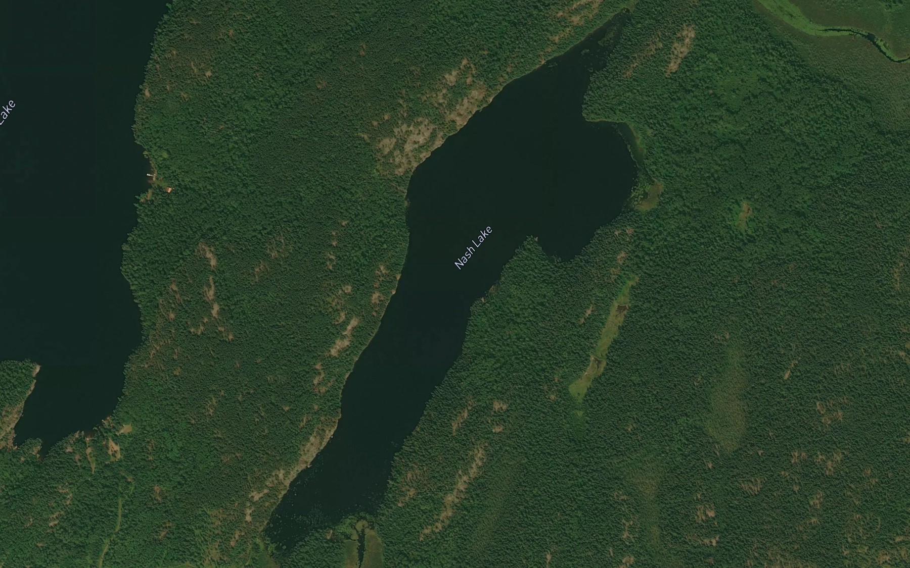 Satellite map of the Nash Lake