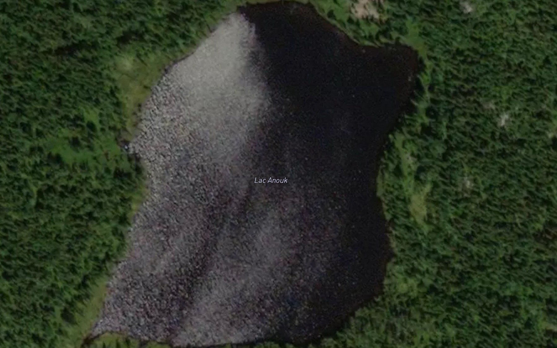 Satellite map of the Lac Anouk
