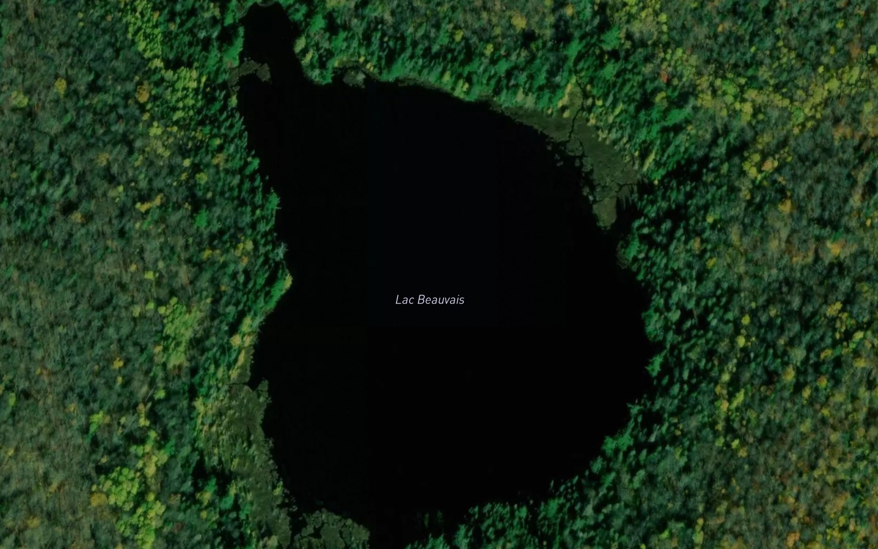 Satellite map of the Lac Beauvais