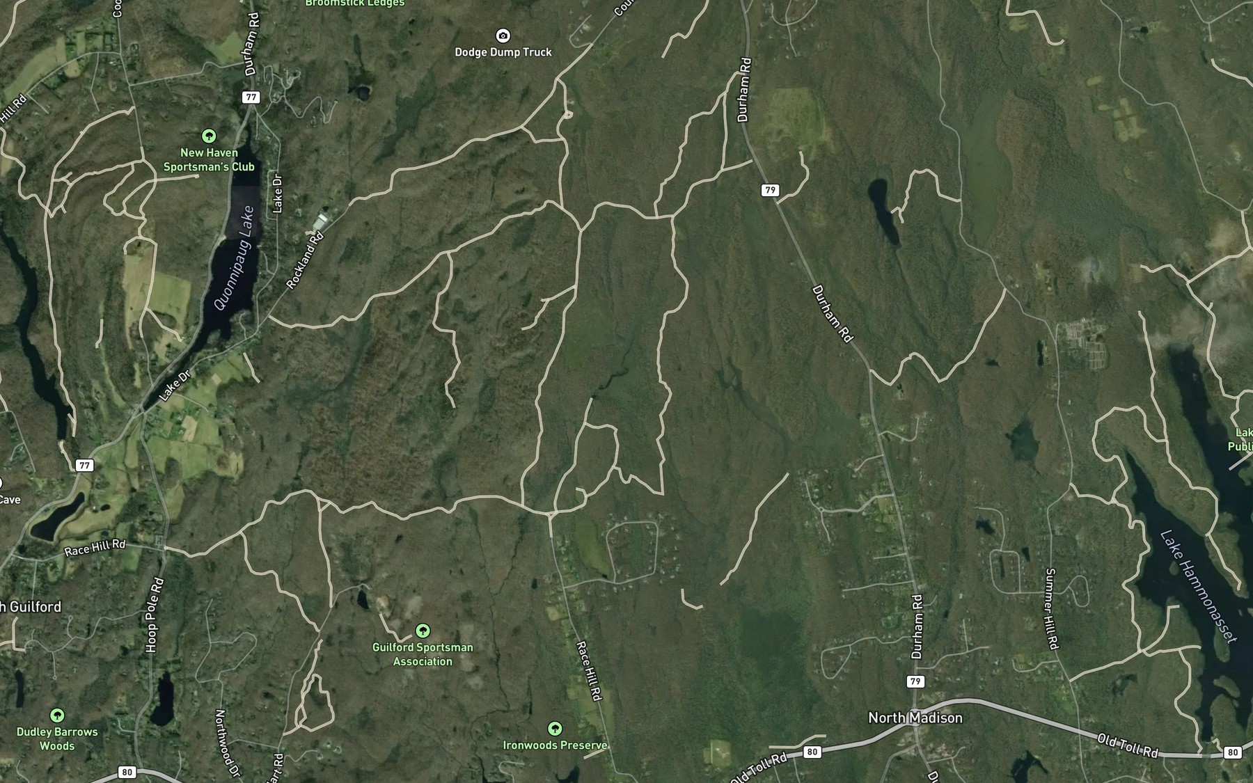 Satellite map of the Foster Hole