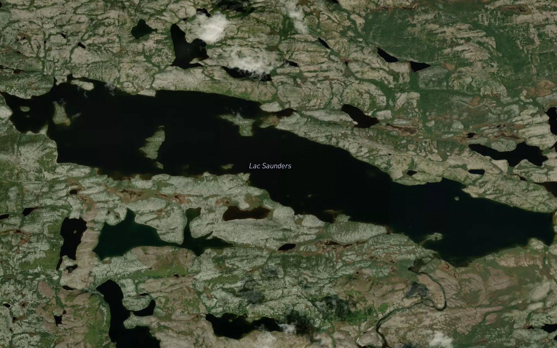 Satellite map of the Lac Saunders