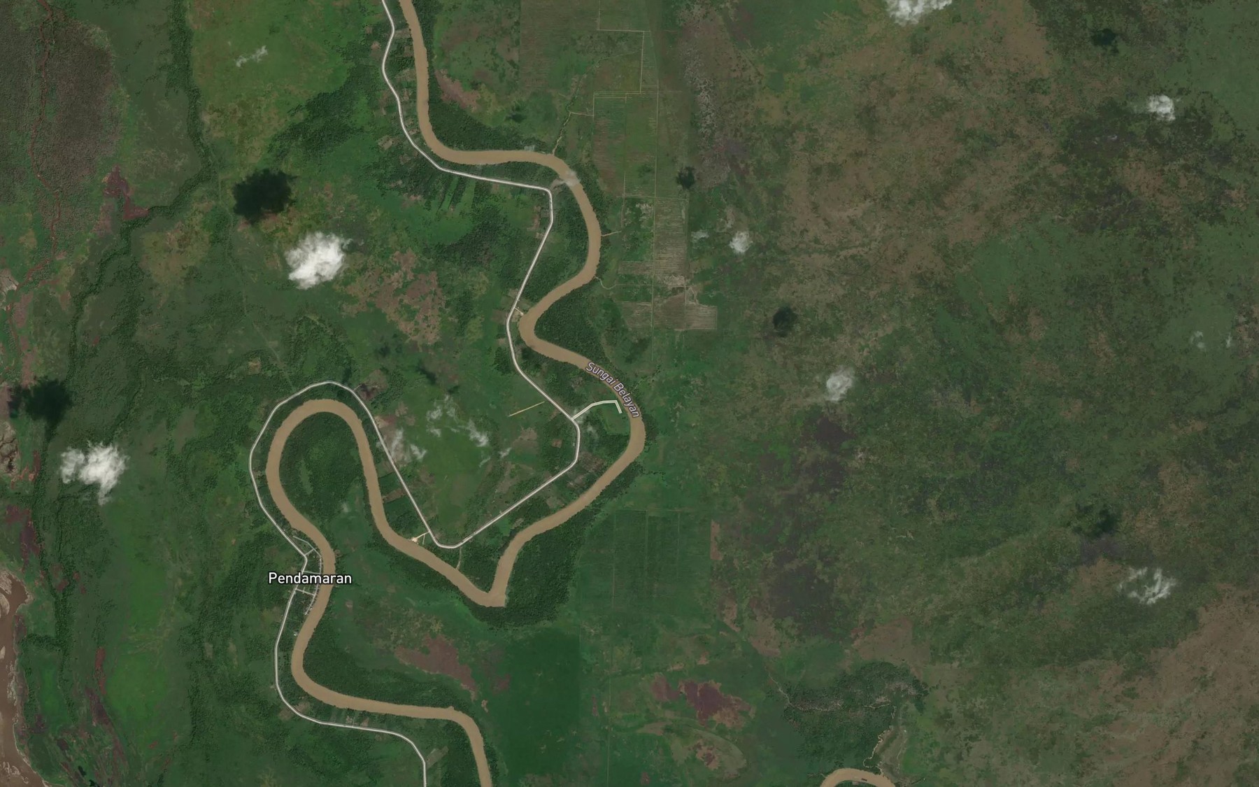 Satellite map of the Sungai Rengkuti