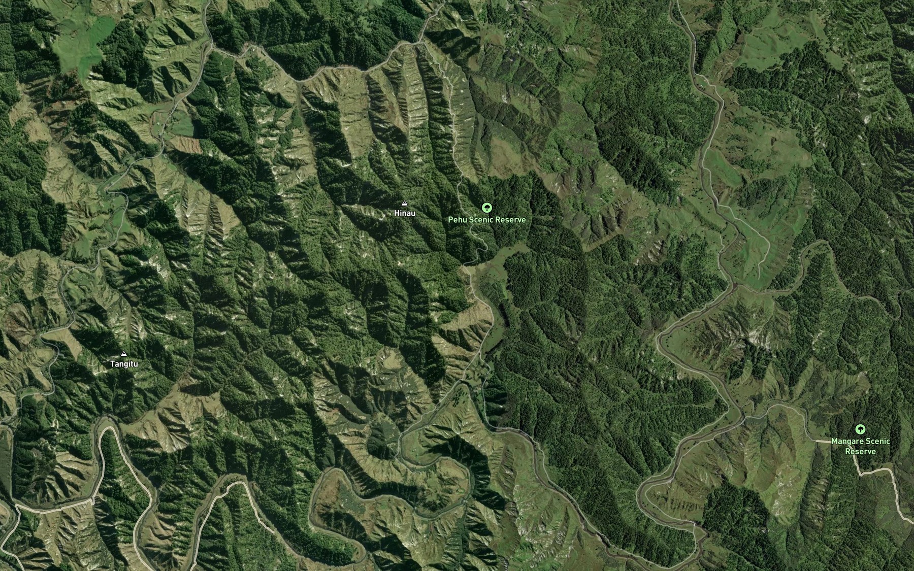 Satellite map of the Maikaikatea Stream