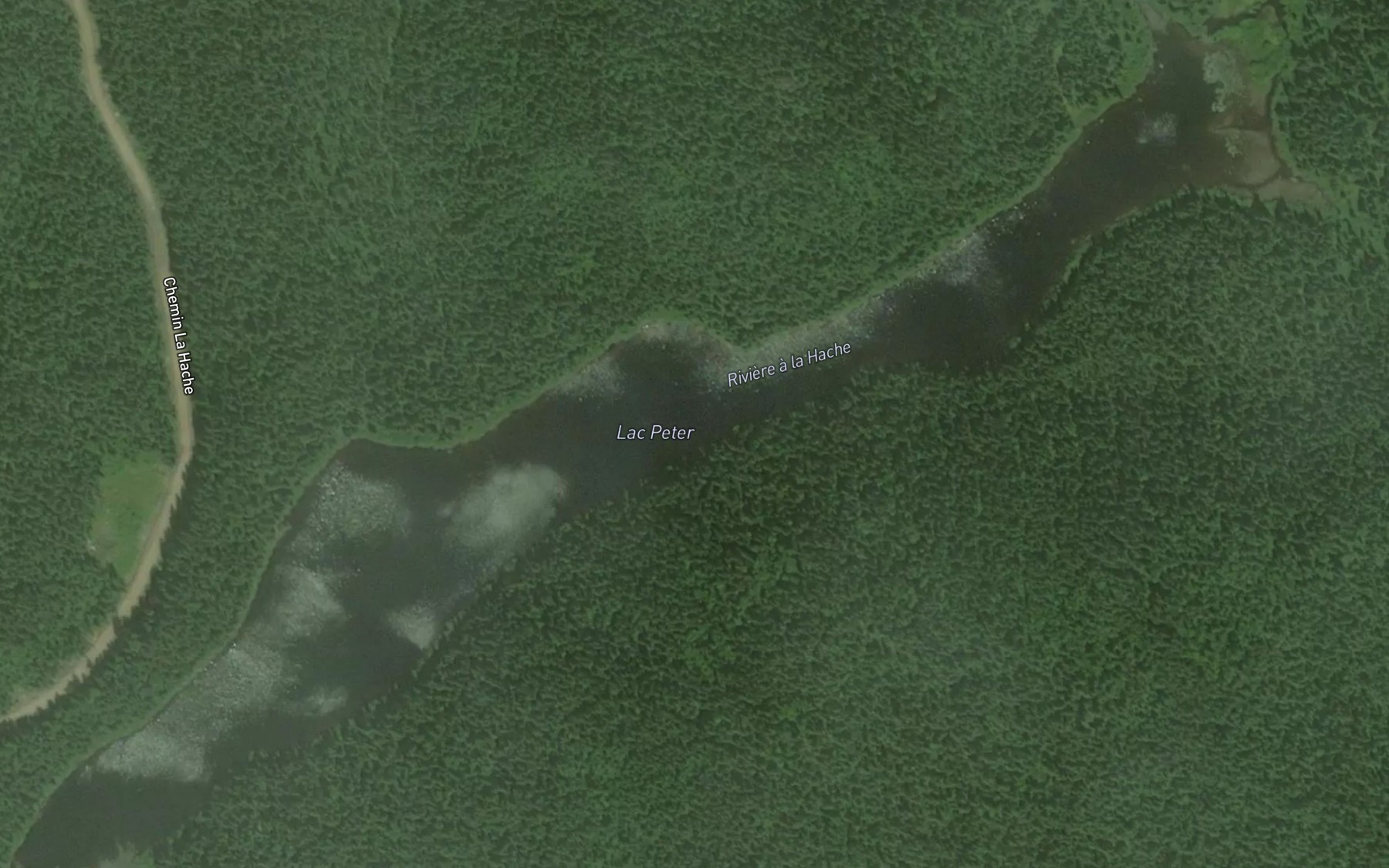 Satellite map of the Lac Peter