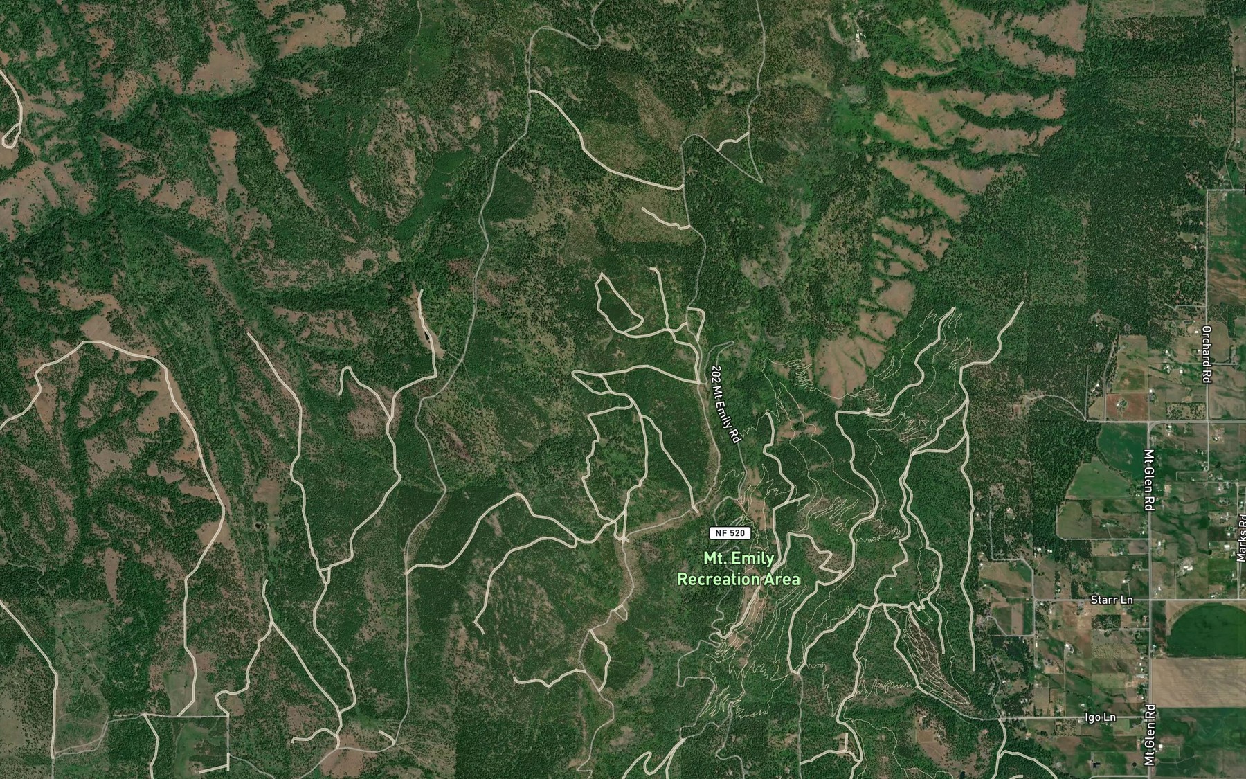 Satellite map of the Mud Spring