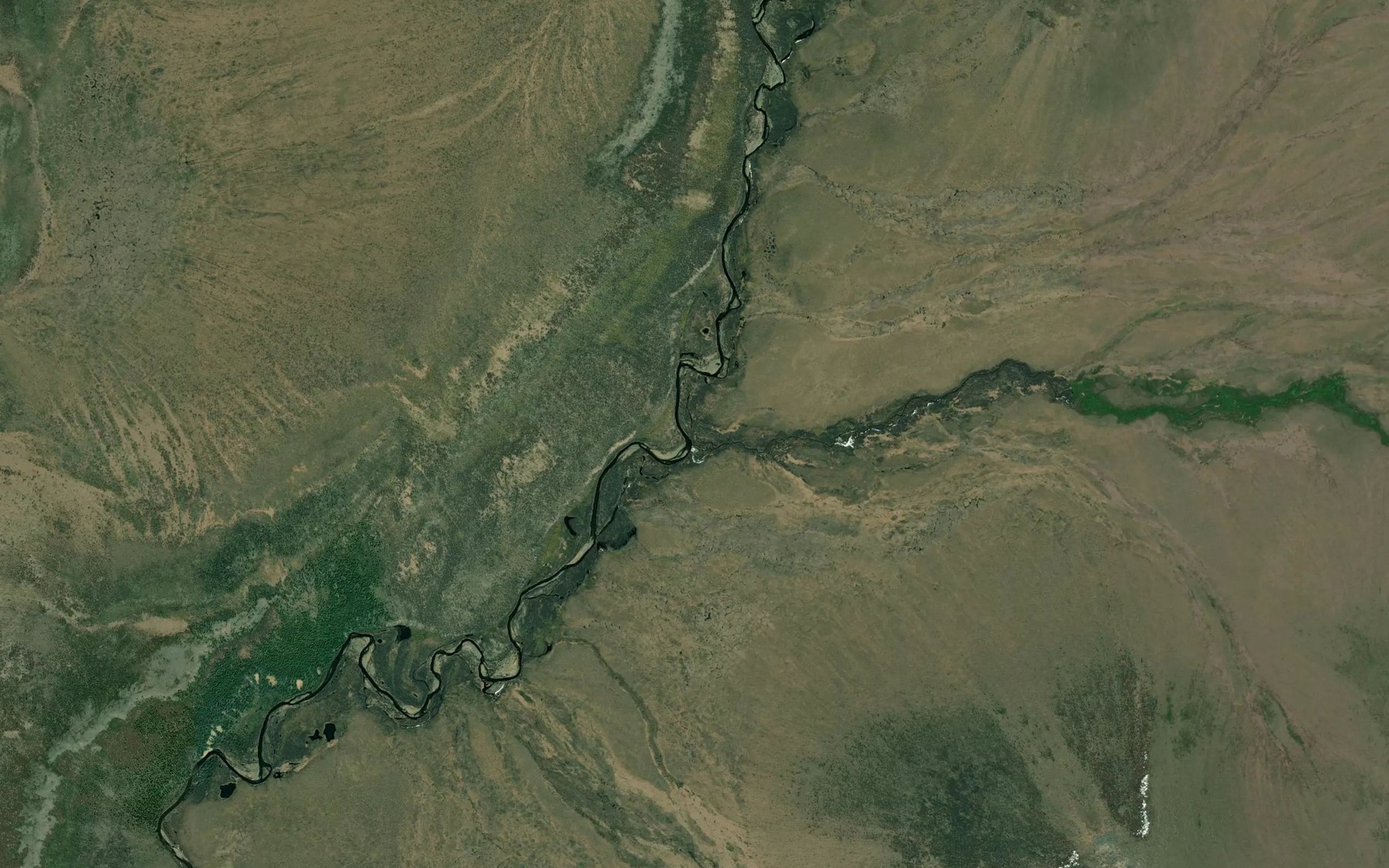 Satellite map of the Linda Creek