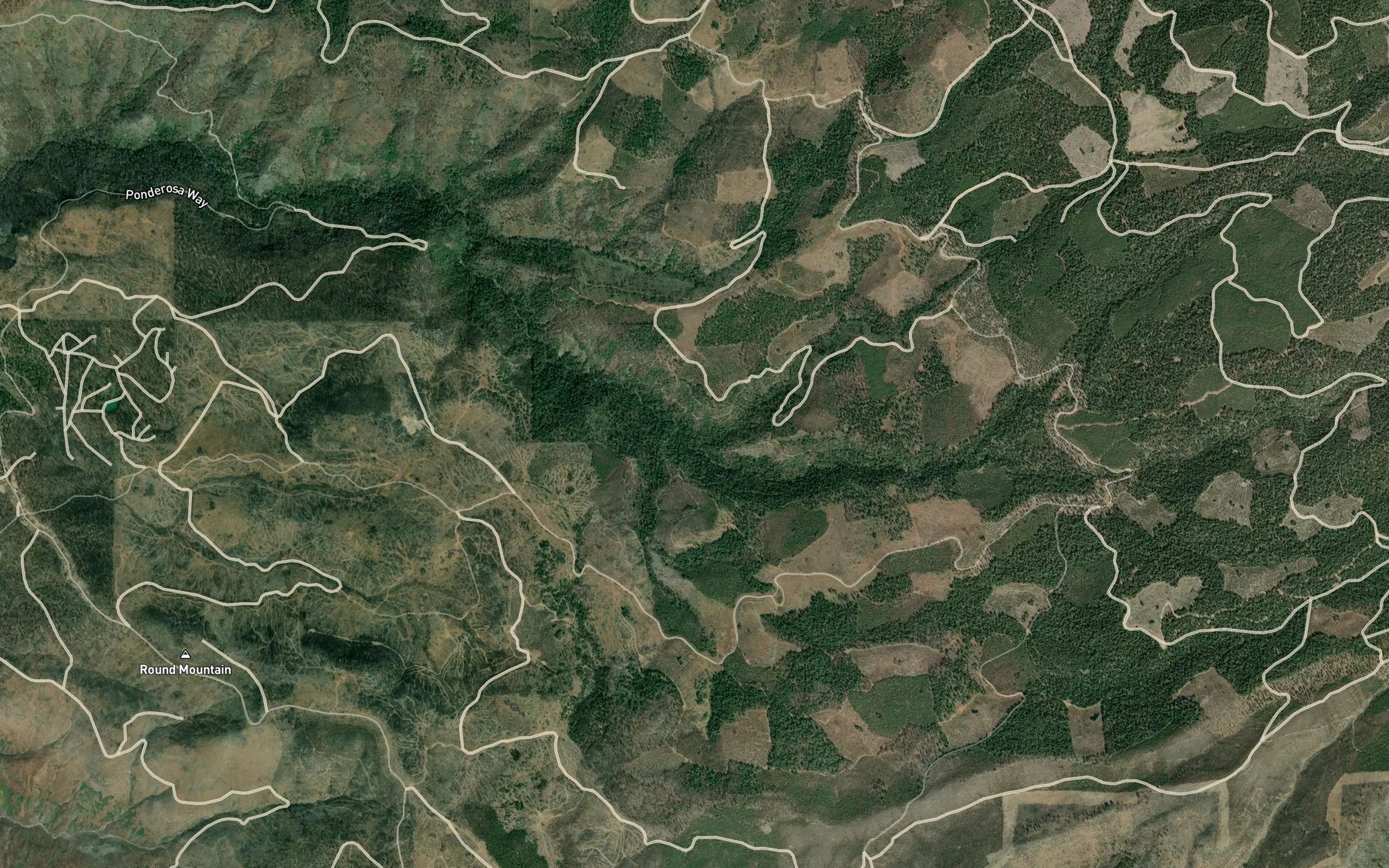 Satellite map of the Howard Creek