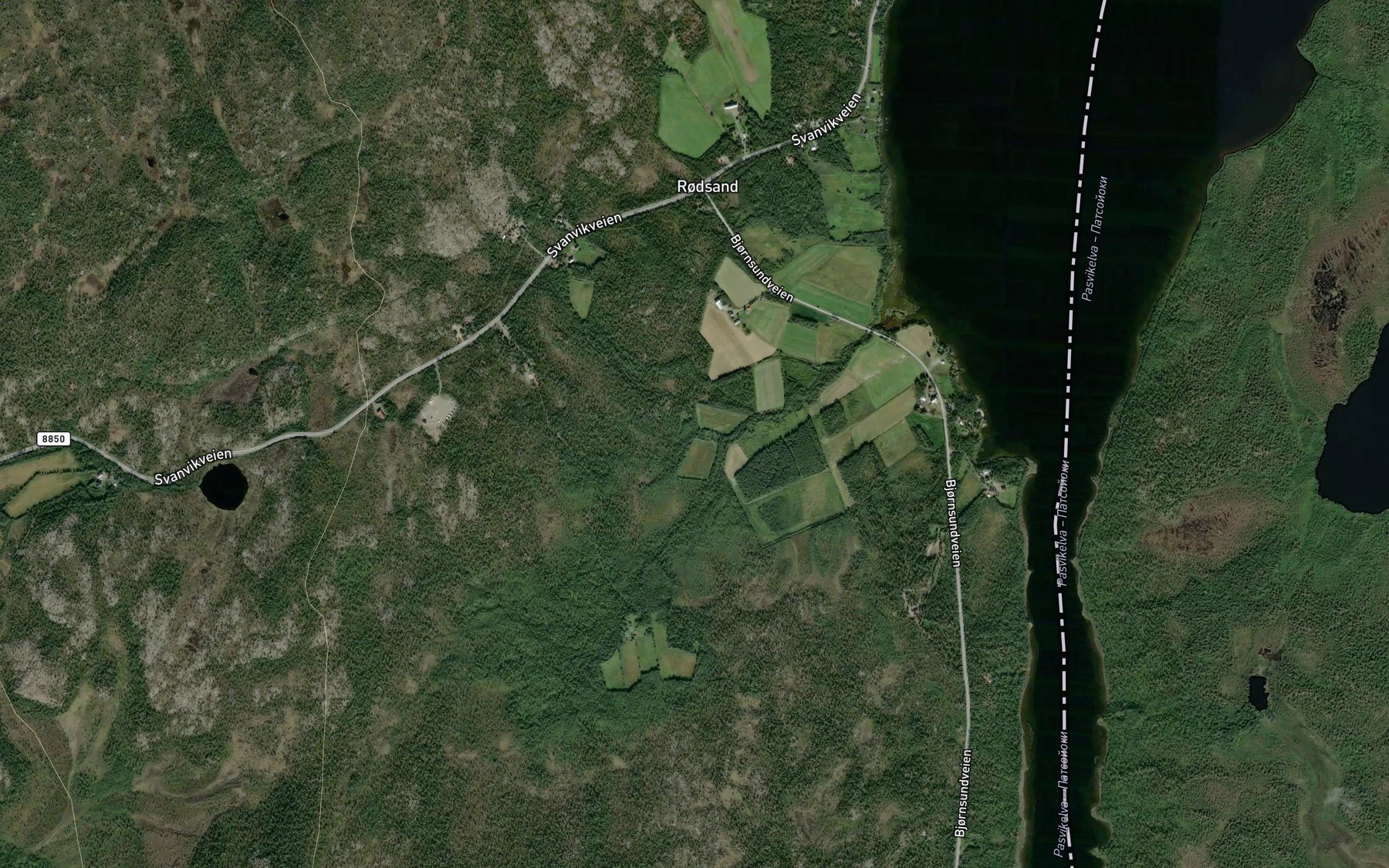 Satellite map of the Slattrostbekken