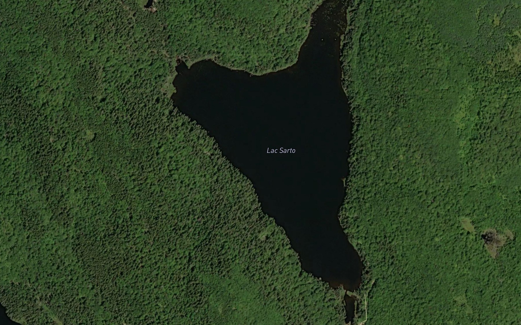 Satellite map of the Lac Sarto