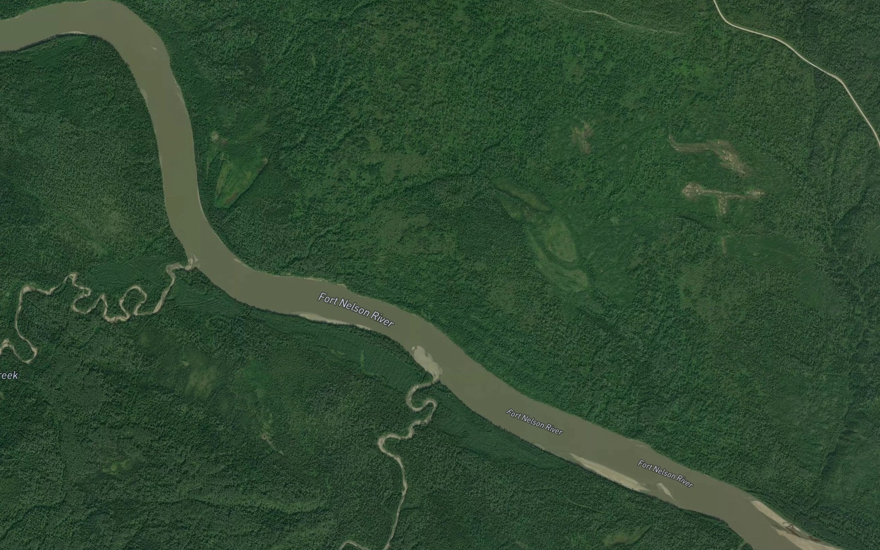 Satellite map of the Etane Creek