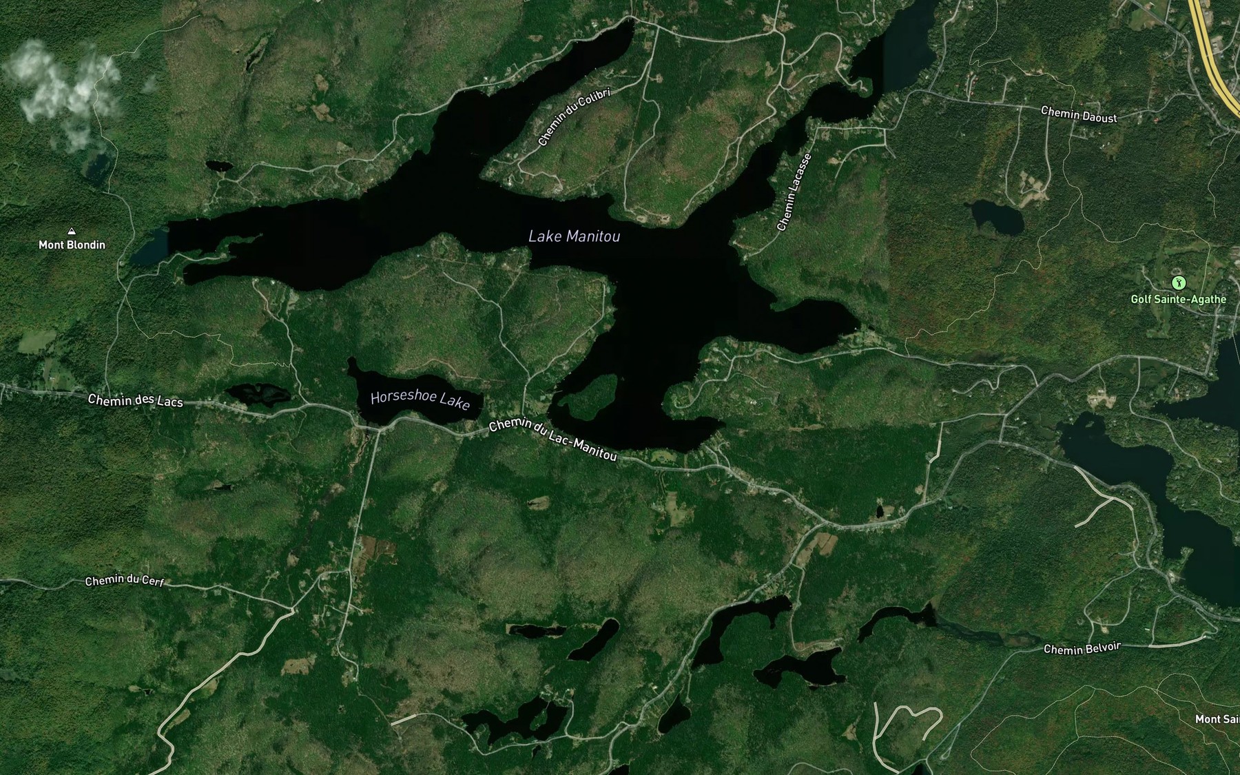 Satellite map of the Ruisseau du Club