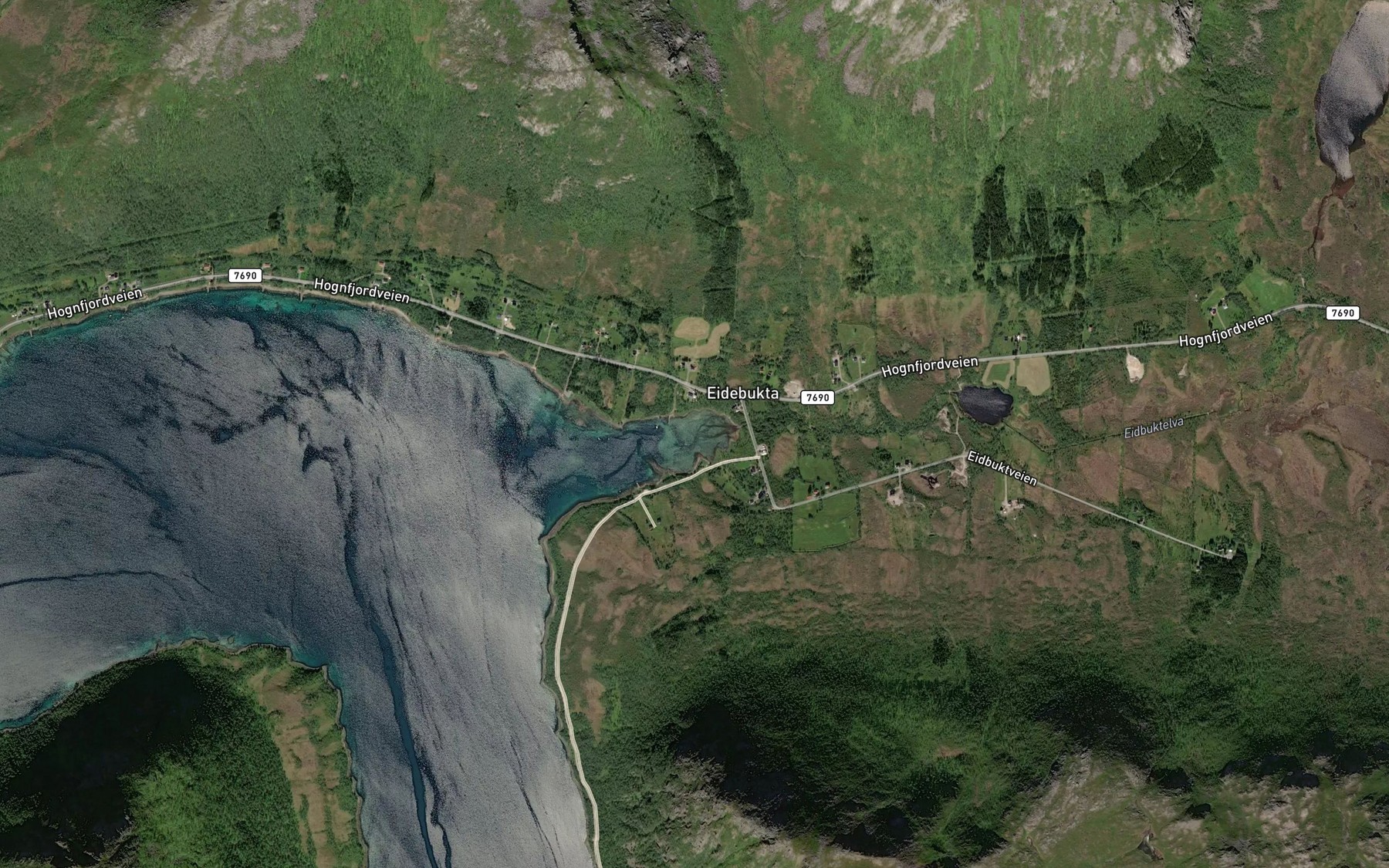 Satellite map of the Eidebukta