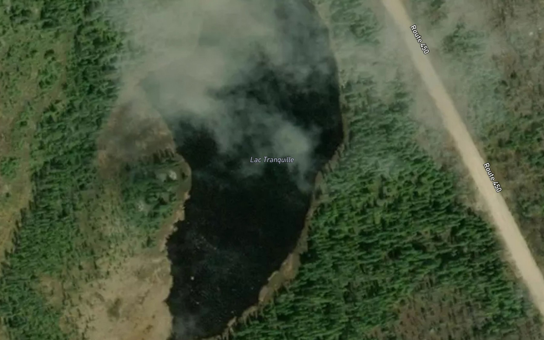 Satellite map of the Lac Tranquille