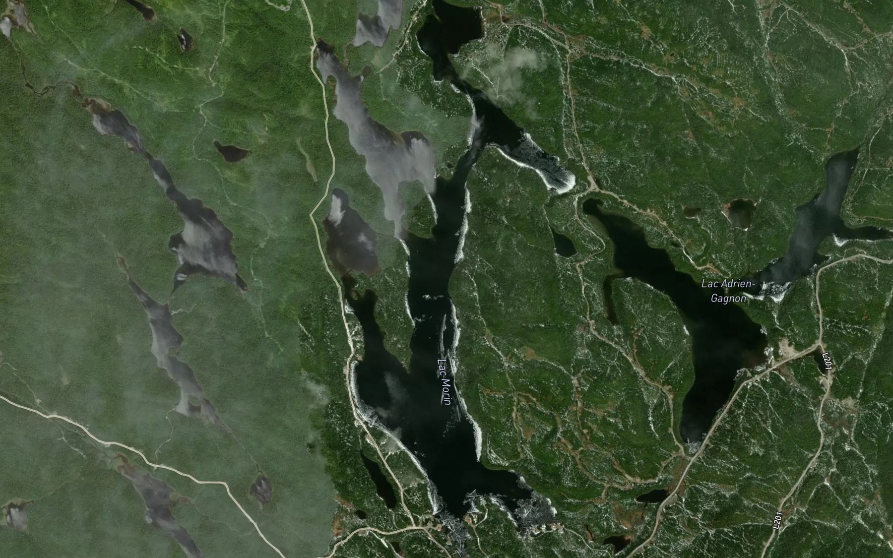 Satellite map of the Lac Morin