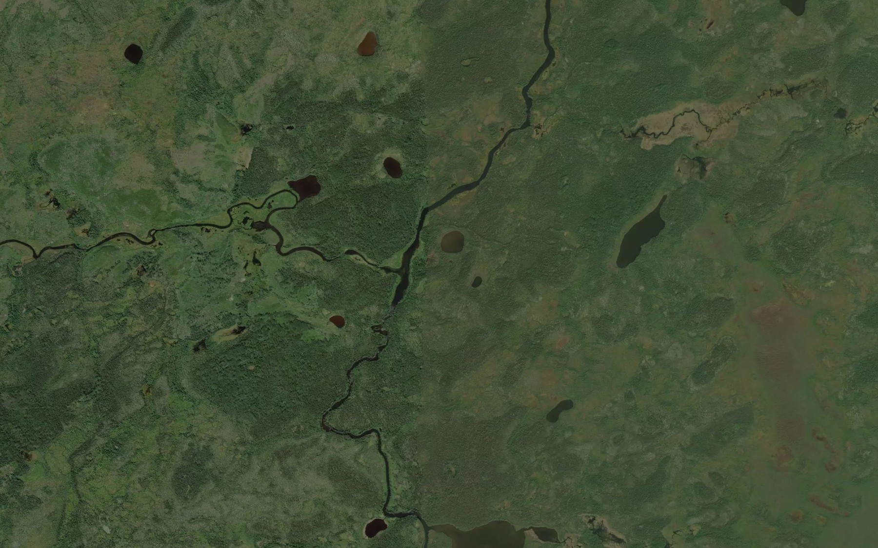 Satellite map of the Ney River